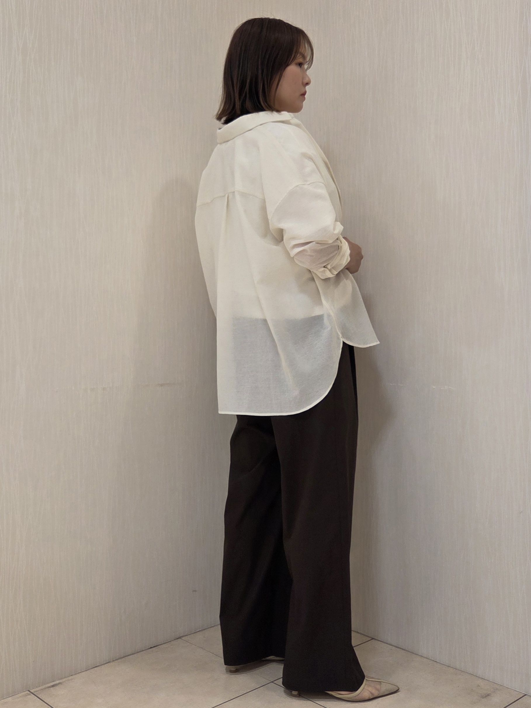 naokoさんの「UNTITLED｜◆【2WAY/マシンウォッシャブル】カシュクールデザインシャツ」を使ったコーディネート