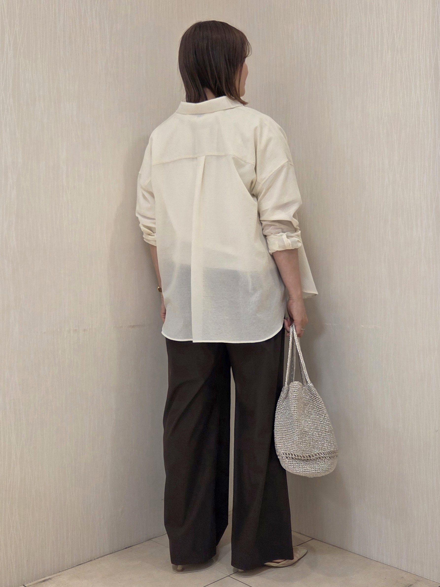naokoさんの「UNTITLED｜◆【2WAY/マシンウォッシャブル】カシュクールデザインシャツ」を使ったコーディネート