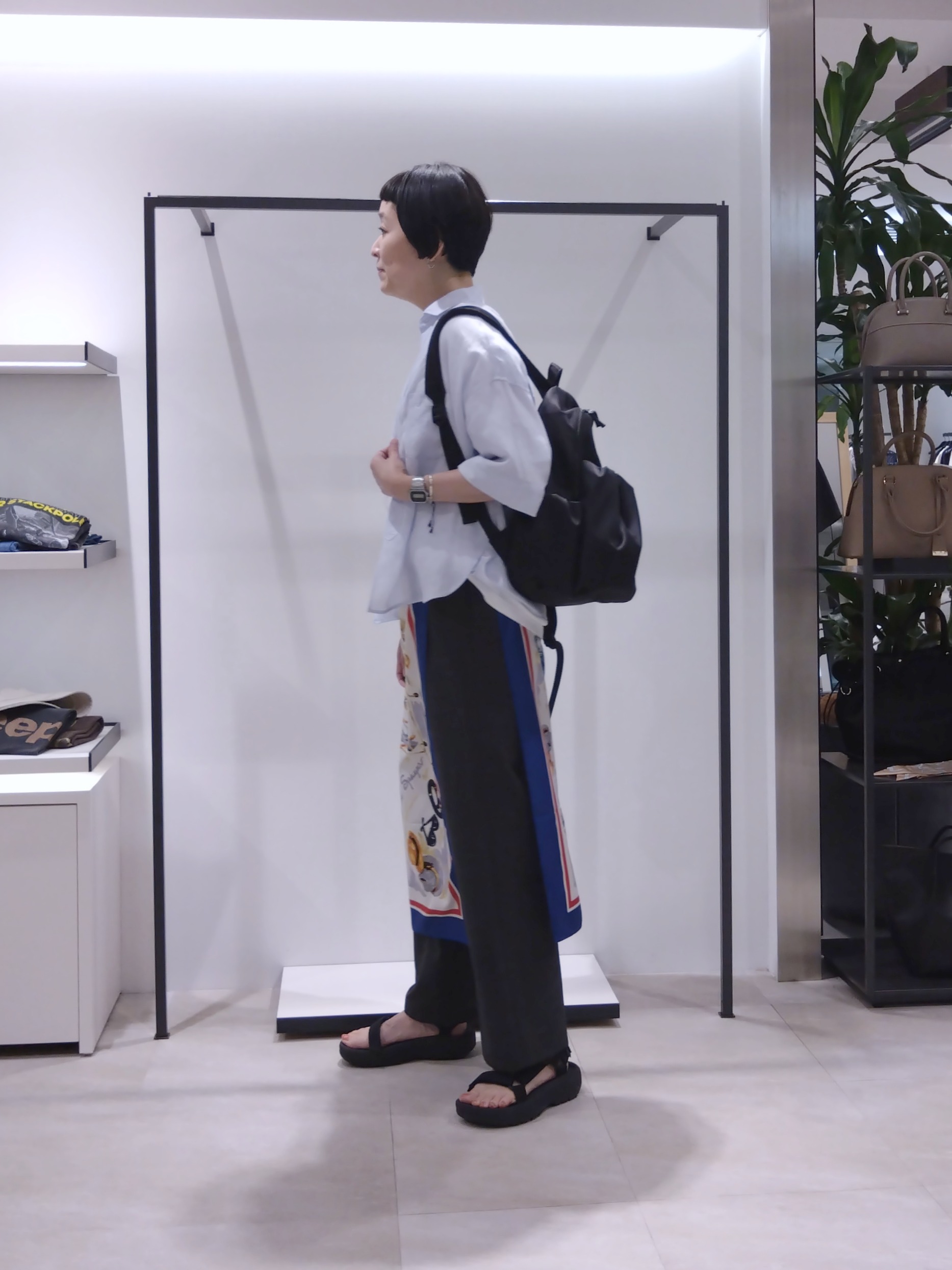 まちこさんの「UNTITLED｜【TICCA】リネン半袖シャツ」を使ったコーディネート