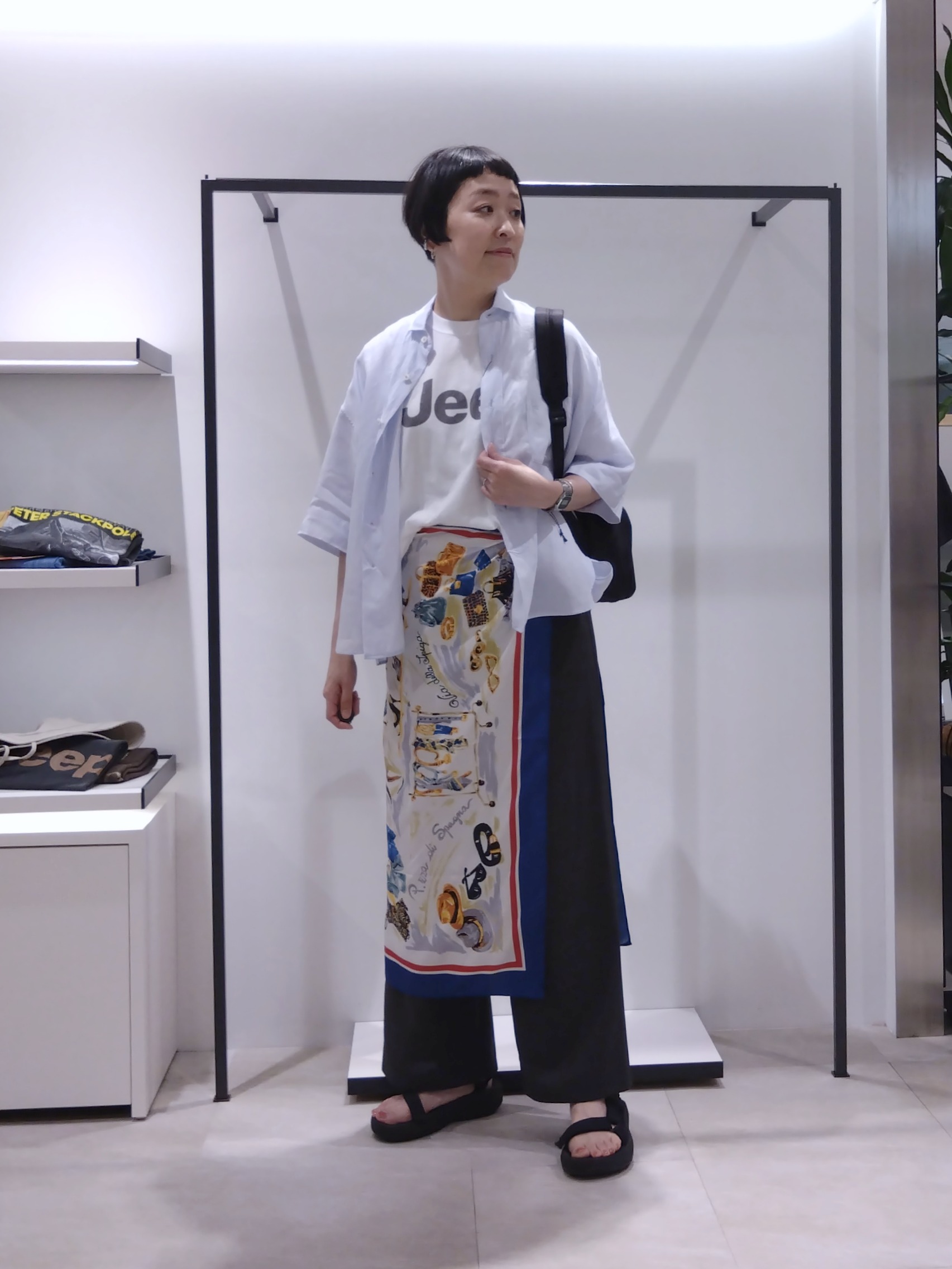 まちこさんの「UNTITLED｜【TICCA】リネン半袖シャツ」を使ったコーディネート