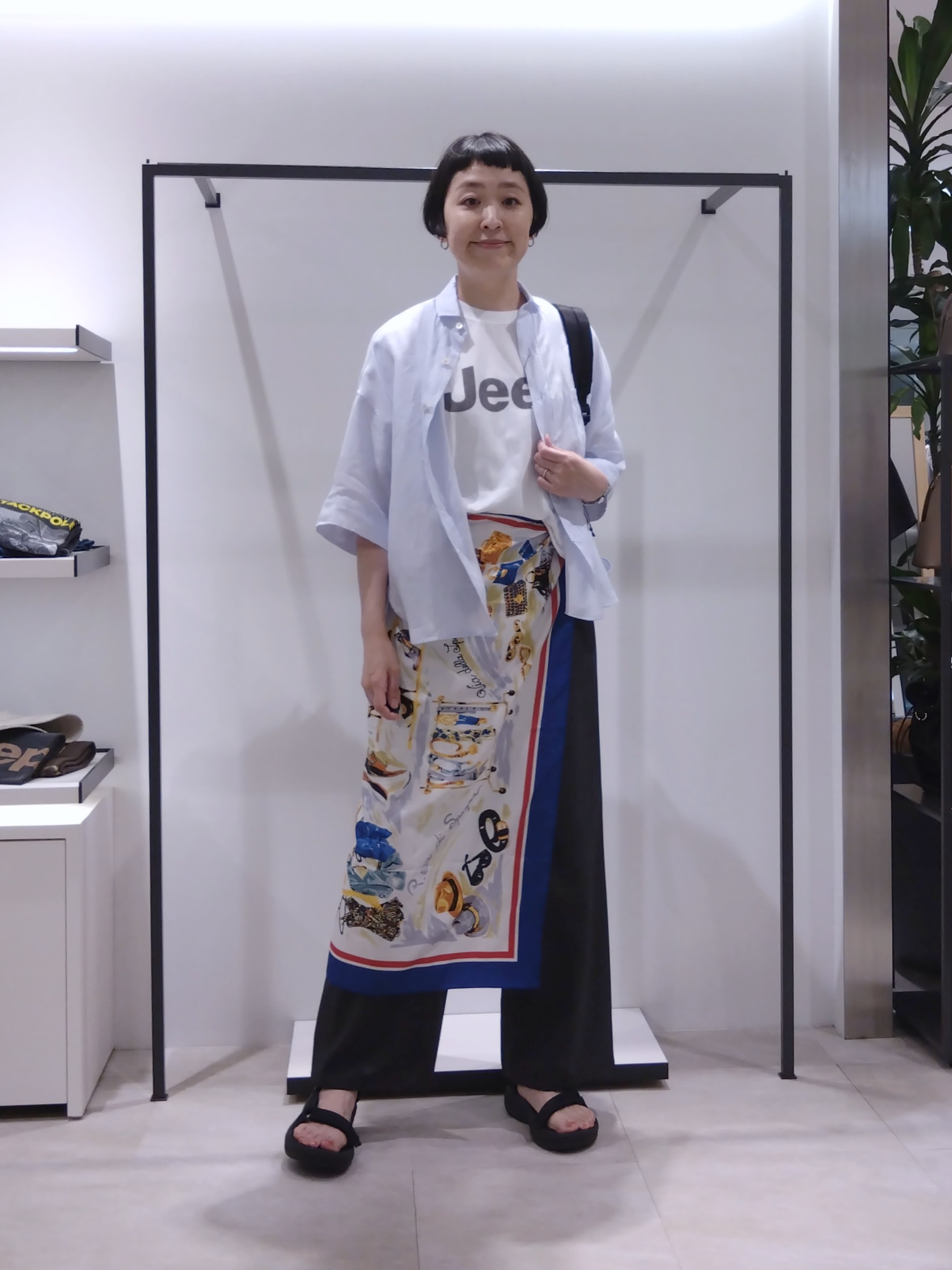 まちこさんの「UNTITLED｜【TICCA】リネン半袖シャツ」を使ったコーディネート