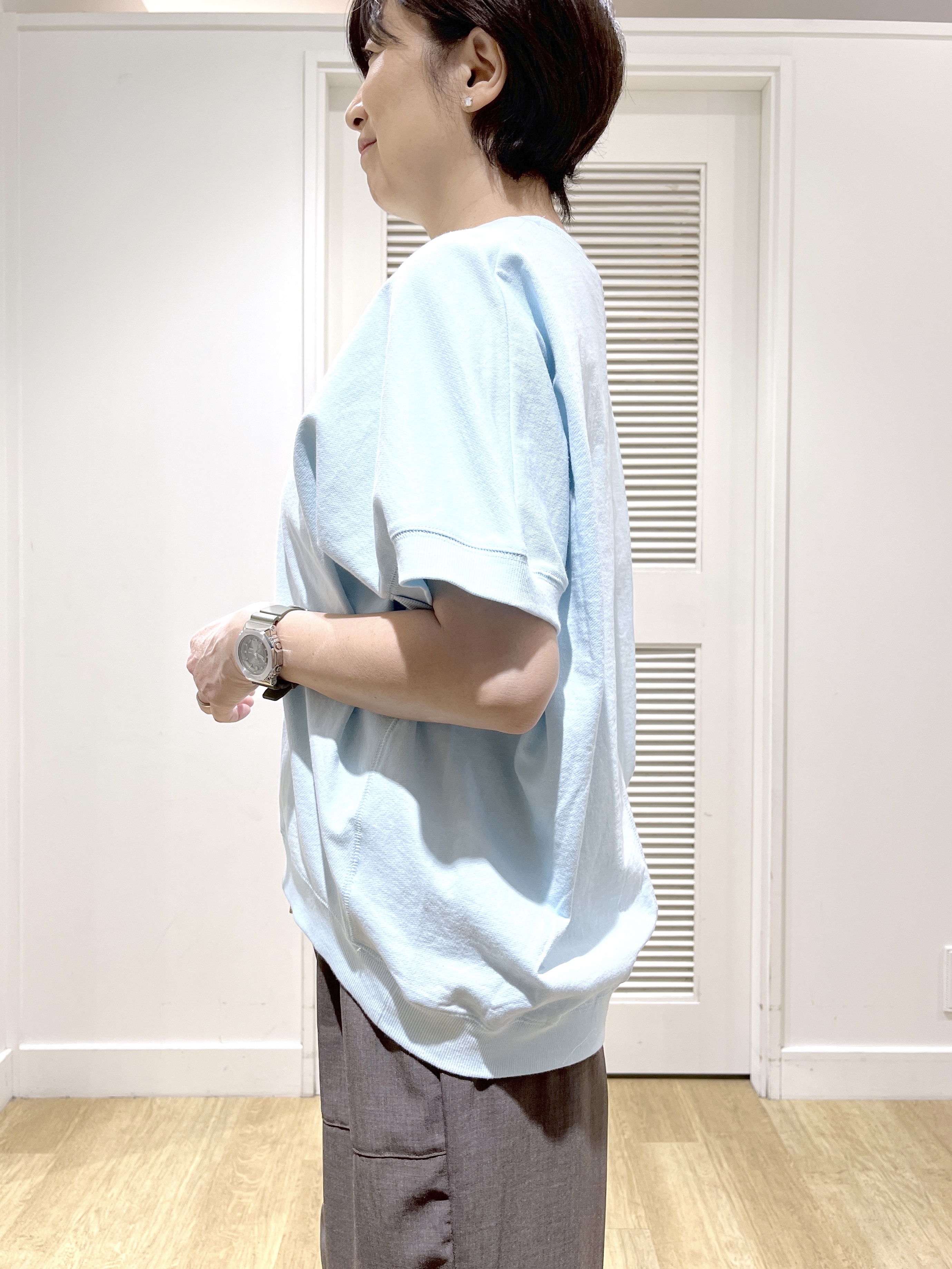 Miyazakiさんの「Dessin｜【セットアップ可/接触冷感/UVカット】イージーワイドパンツ」を使ったコーディネート