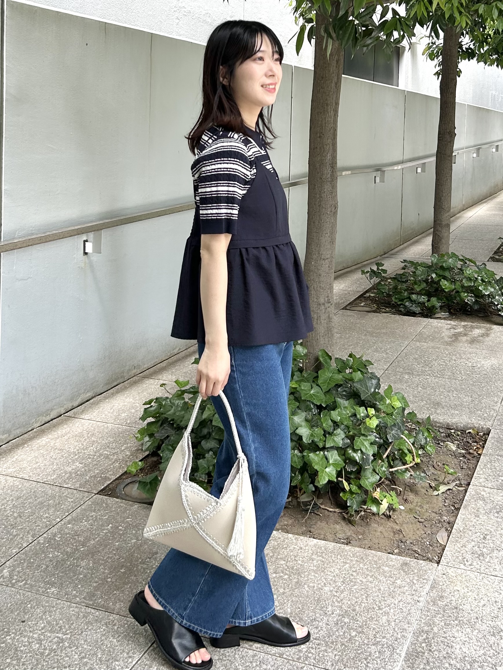 RINAさんの「index｜【吸水速乾/接触冷感】タンブラーブッチャーペプラムキャミ《防シワ/イージーアイロン/洗濯機OK》」を使ったコーディネート