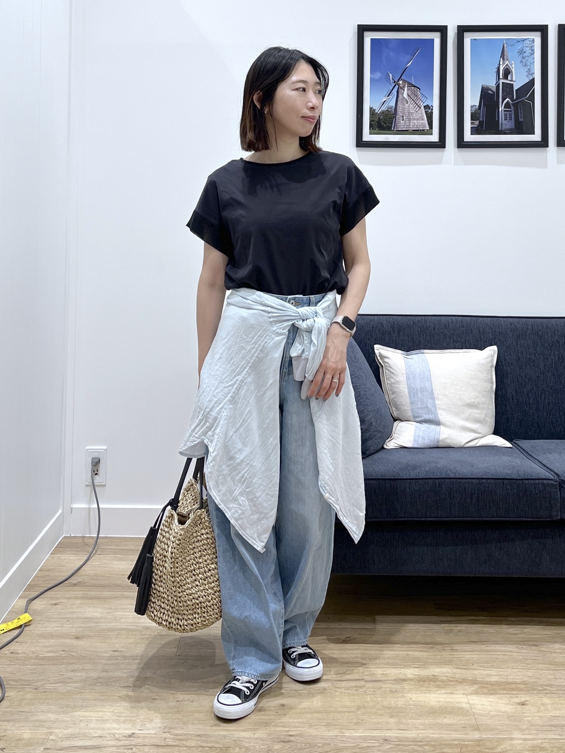 canaさんの「Dessin｜【UVカット/接触冷感】美光沢カットソー」を使ったコーディネート