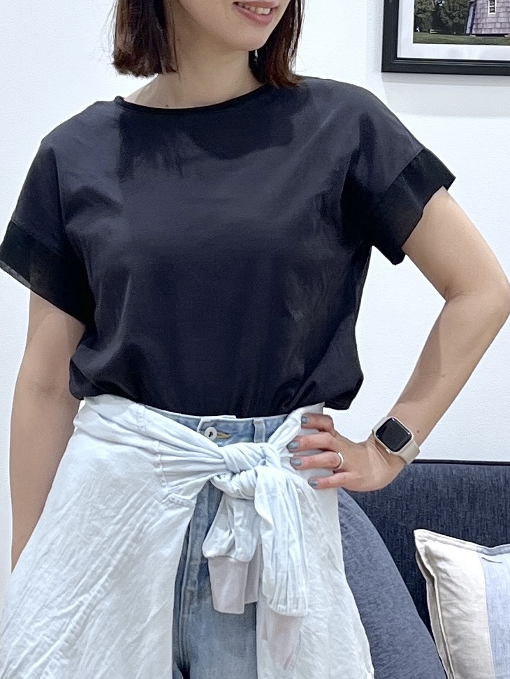 canaさんの「Dessin｜【UVカット/接触冷感】美光沢カットソー」を使ったコーディネート