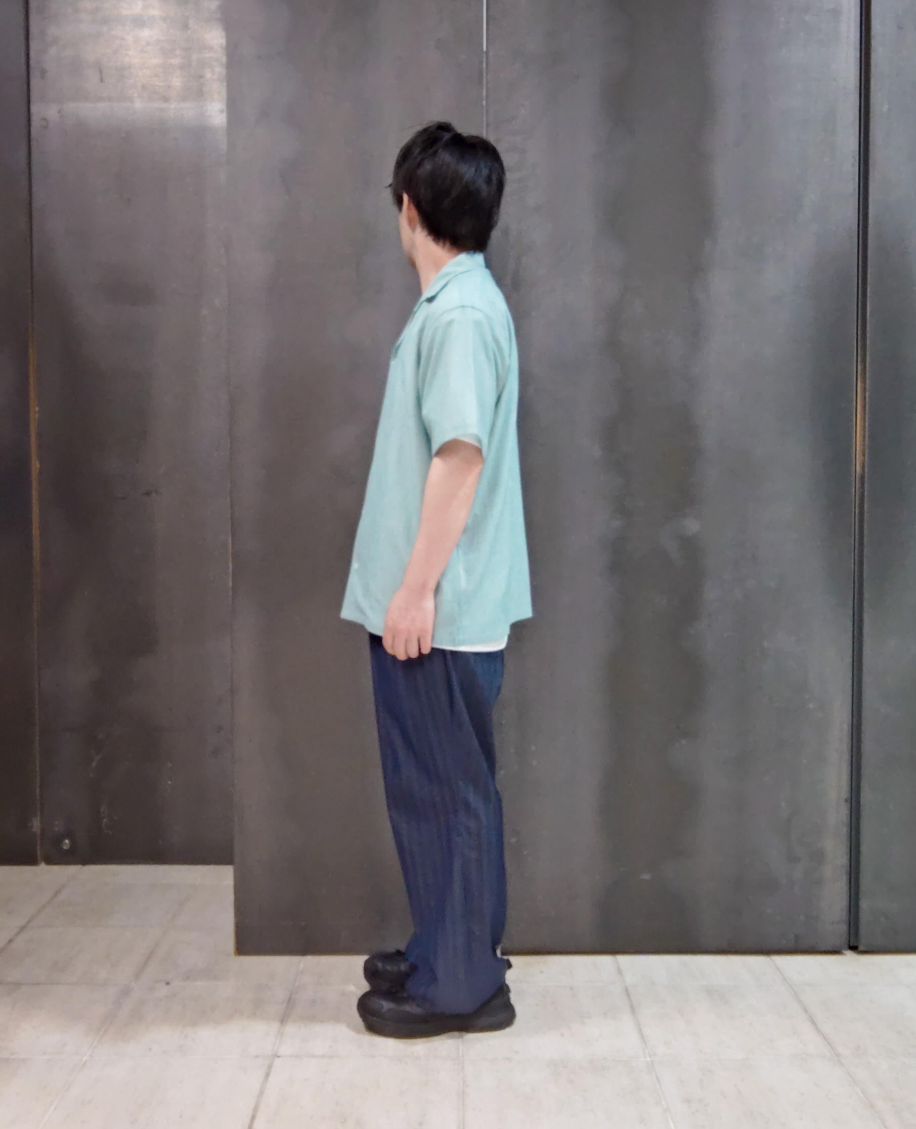 shiominさんの「TAKEO KIKUCHI｜【通気性】トリコットサッカー オープンカラー シャツ」を使ったコーディネート