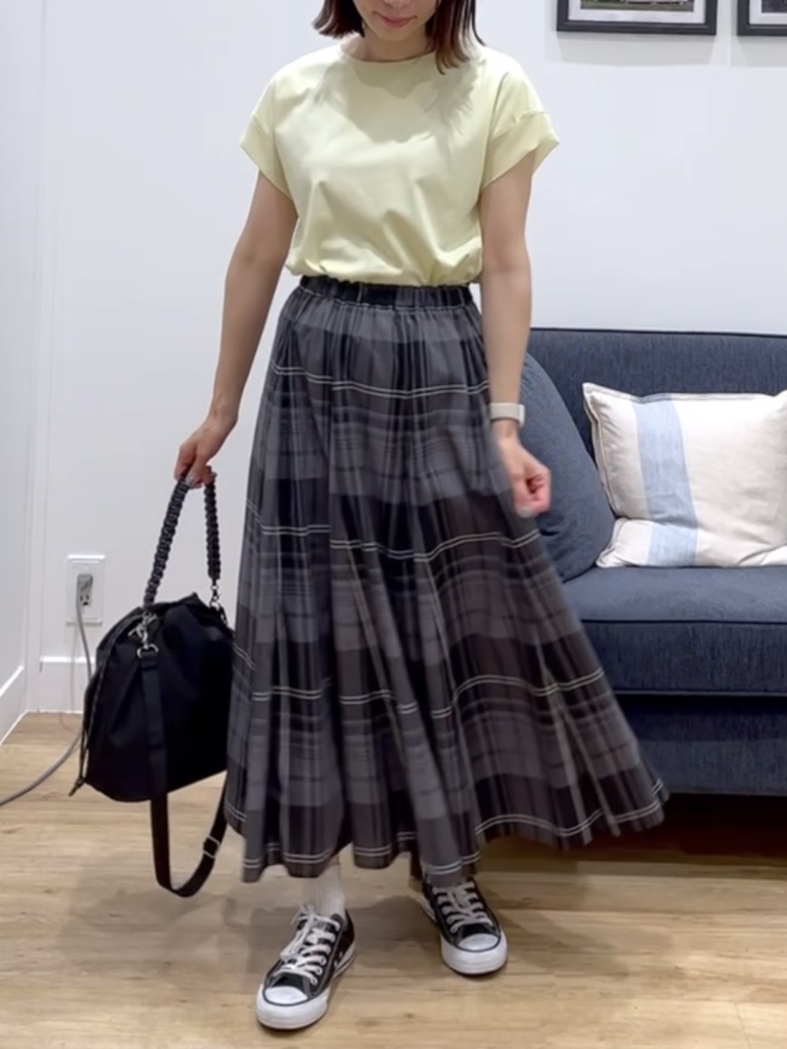 canaさんの「Dessin｜【UVカット/接触冷感】美光沢カットソー」を使ったコーディネート