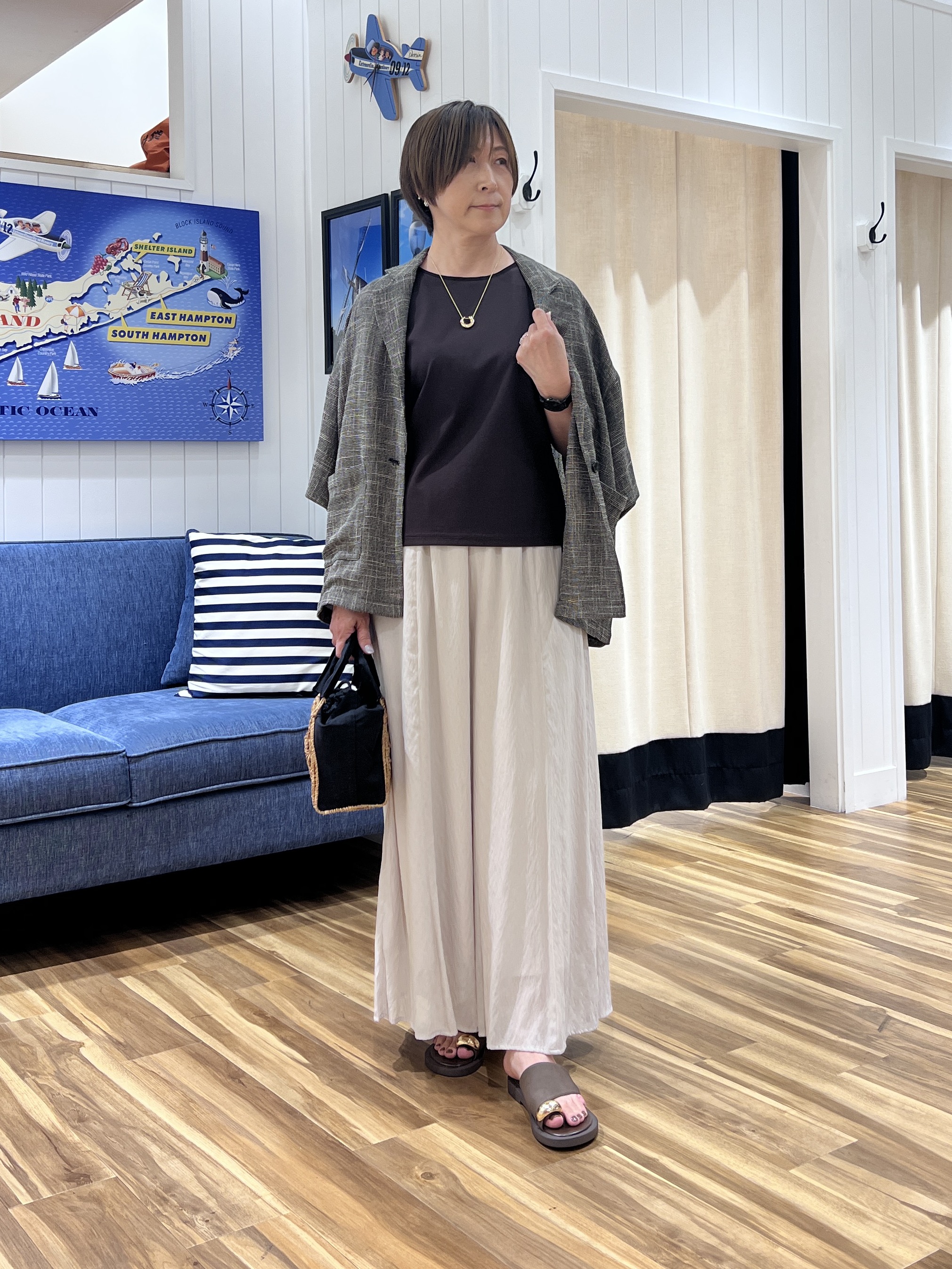 haruさんの「Dessin｜【洗える】エアリーテーラードジャケット」を使ったコーディネート
