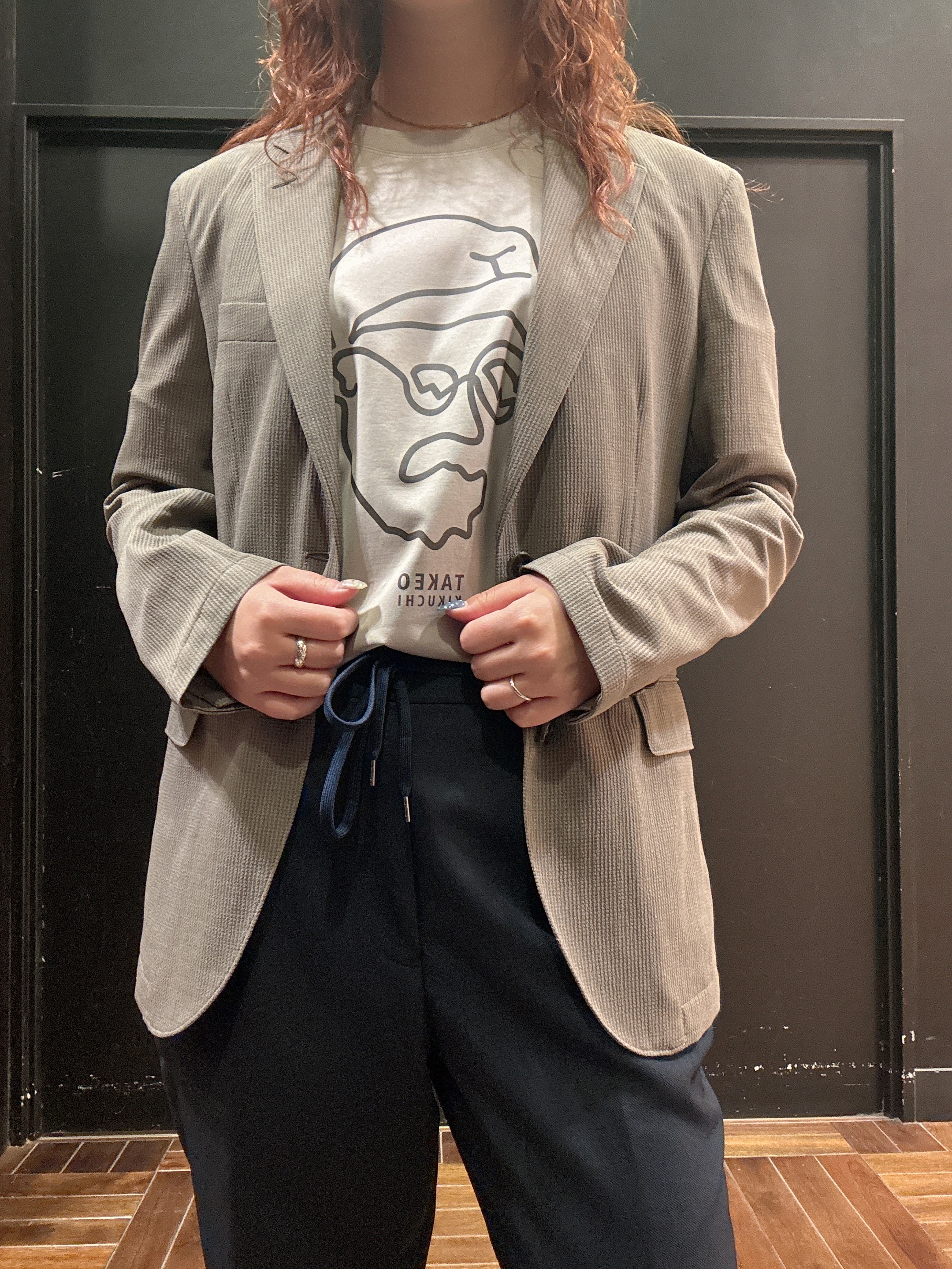ヒナさんの「TAKEO KIKUCHI｜【BOWLER HAT LABEL】アイスクリアコットン ワンストローク 半袖Tシャツ」を使ったコーディネート