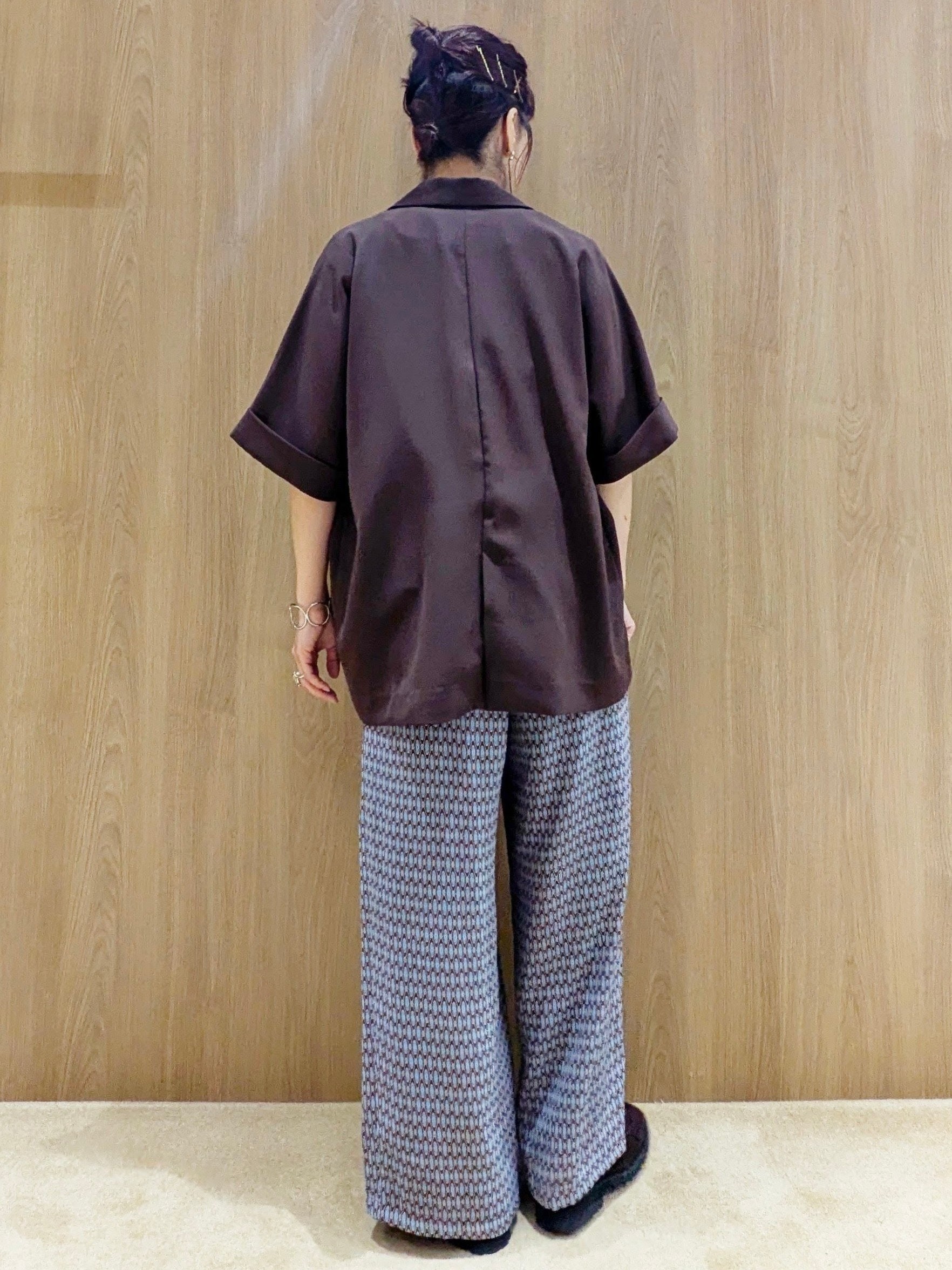 4410さんの「OPAQUE.CLIP｜【接触冷感／吸水速乾／防シワ】リネンライクテーラードジャケット《洗濯機OK》」を使ったコーディネート