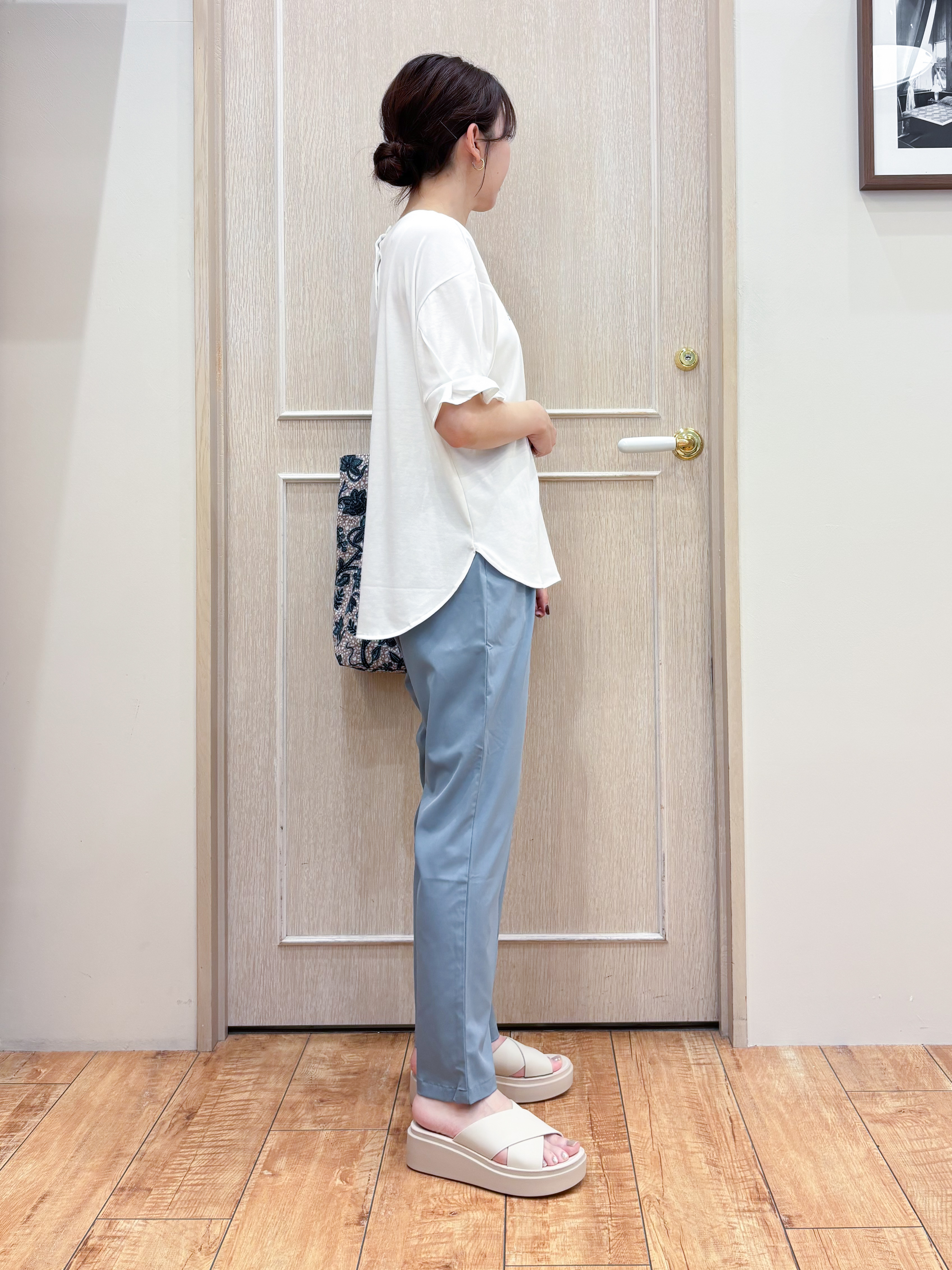 なみさんの「SHOO･LA･RUE｜【UV/吸水速乾/洗濯後しわになりにくい】ラッシュガードにもなる ストライプシャツ」を使ったコーディネート