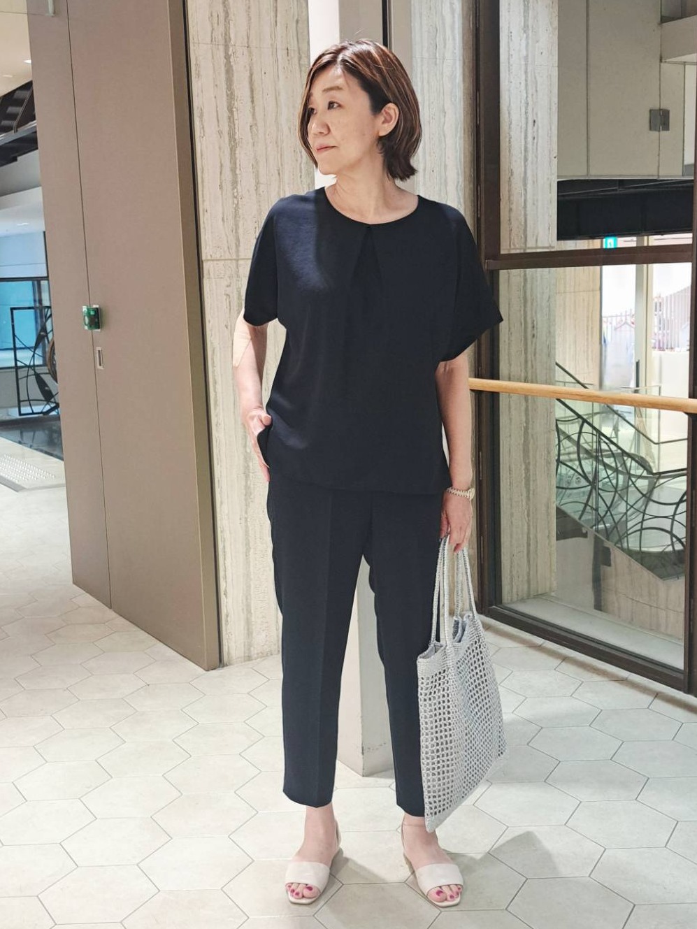 姉さんさんの「UNTITLED｜【セットアップ可/UVカット/前後2WAY】リラクシーフレンチスリーブブラウス」を使ったコーディネート