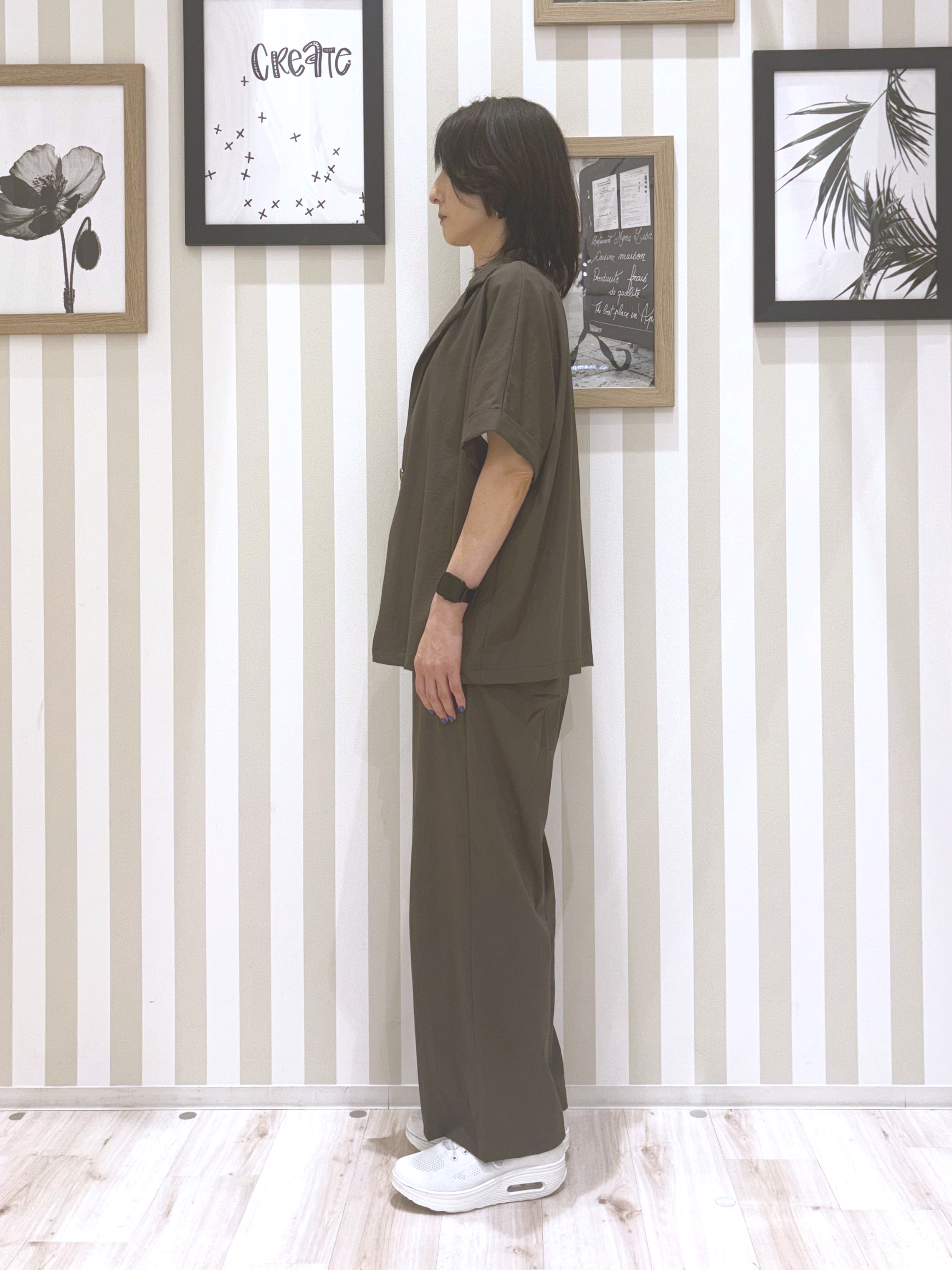 たまごがにさんの「SHOO･LA･RUE｜【高レビュー/洗濯機可/セットアップ可】軽凛(かろりん) 半袖ジャケット」を使ったコーディネート