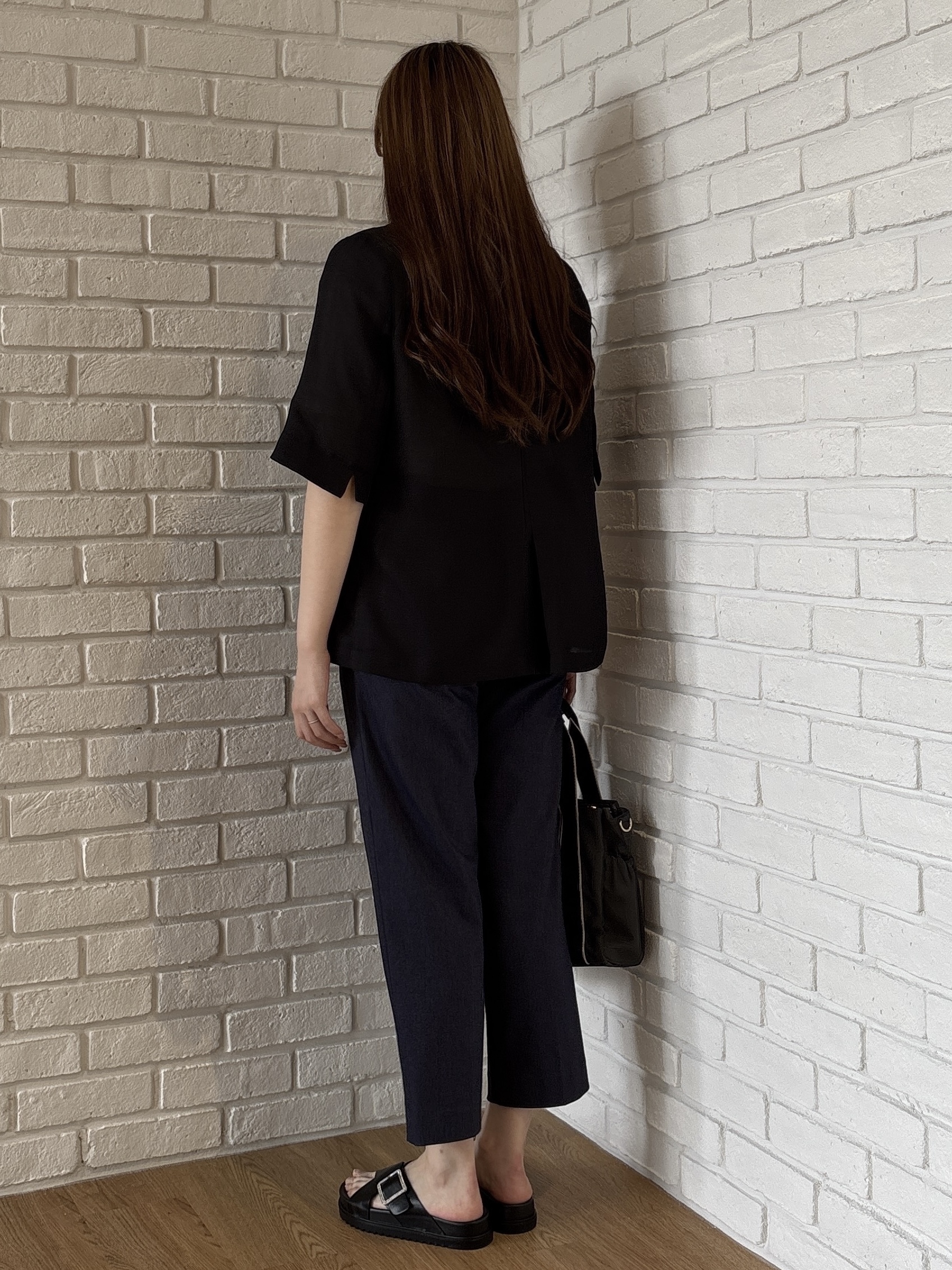 sayaさんの「grove｜【洗濯機OK/ひんやり】軽く羽織れるハーフスリーブジャケット」を使ったコーディネート