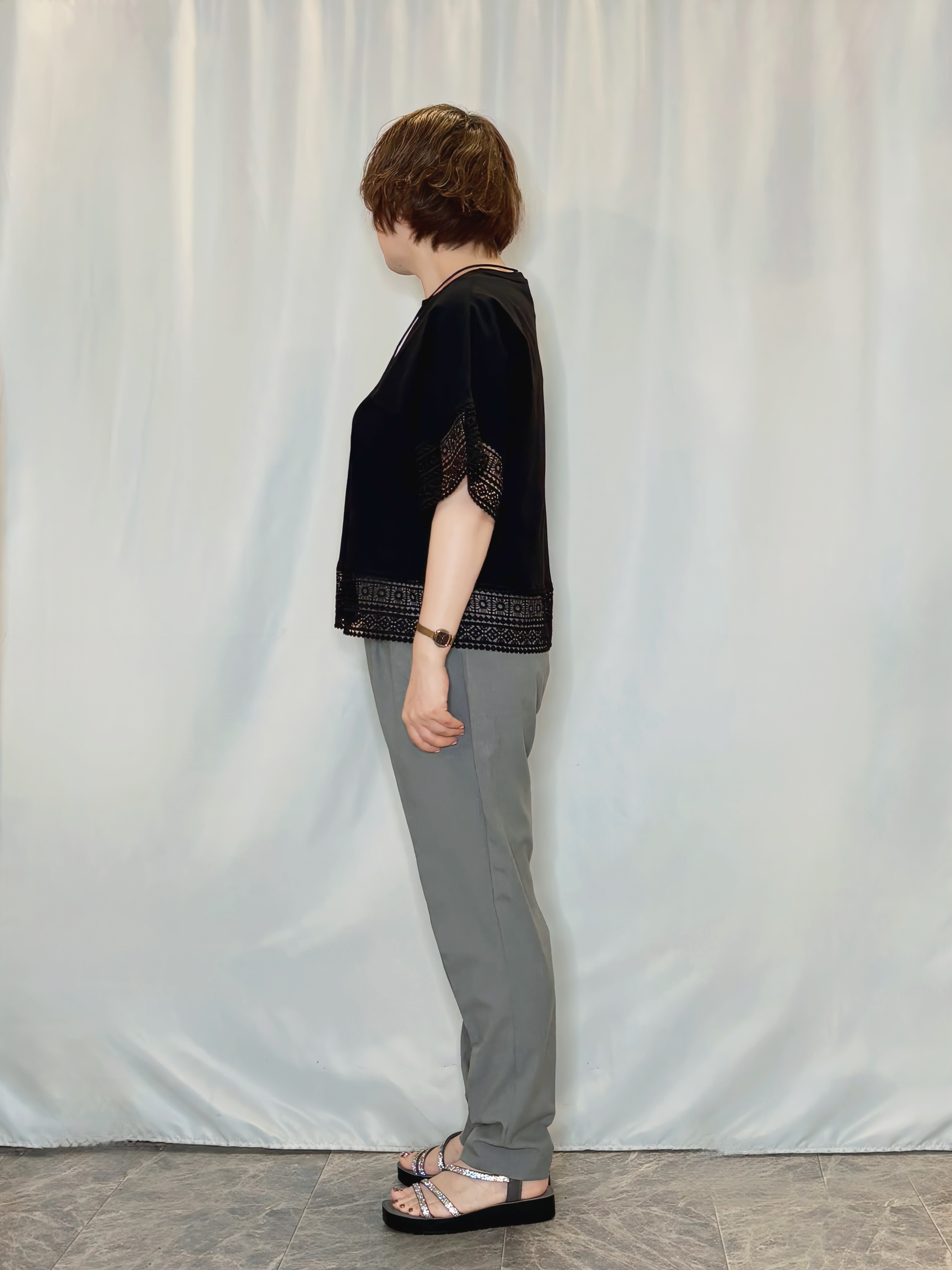 たみさんの「SHOO･LA･RUE｜【UV/S-LL】着ごこちなめらか カノコ編みカーディガン」を使ったコーディネート