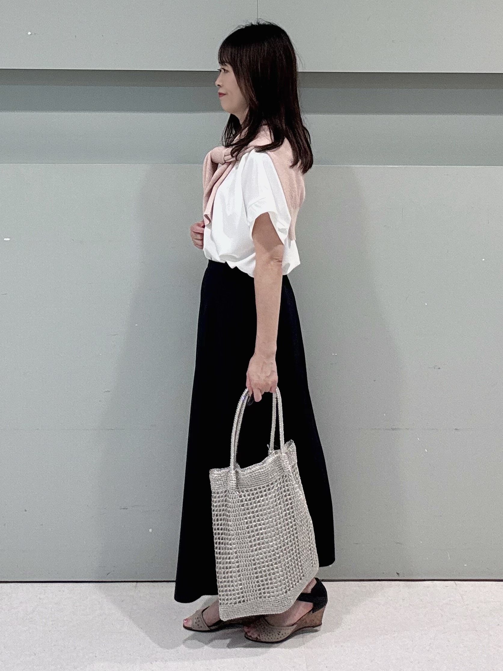 makiさんの「UNTITLED｜◆【アンサンブル可】ラメ混クルーネックカーディガン」を使ったコーディネート