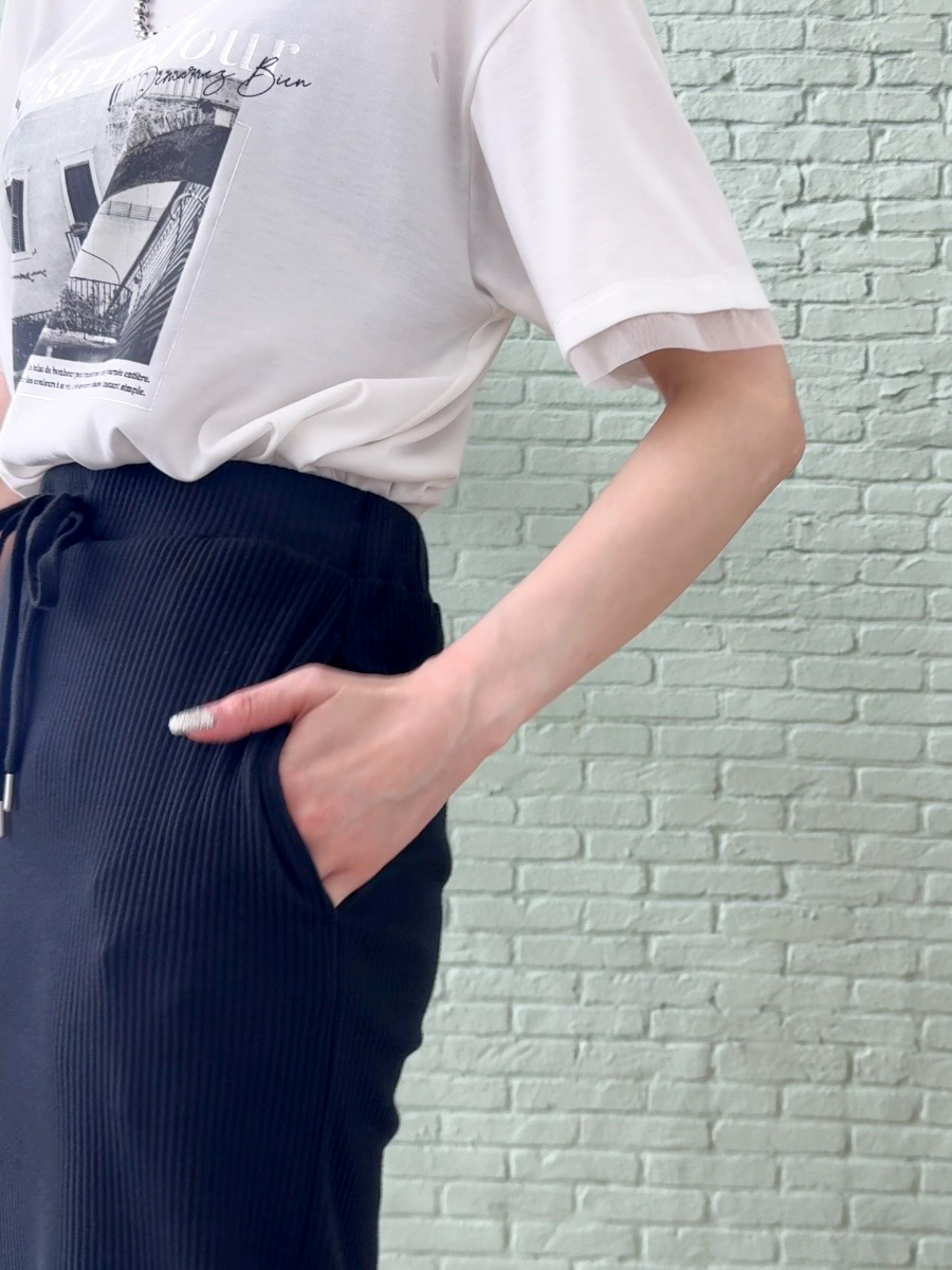 𝐜𝐡𝐢𝐤𝐚さんの「SHOO･LA･RUE｜【高レビュー/洗濯機可/セットアップ可】軽凛(かろりん) 半袖ジャケット」を使ったコーディネート