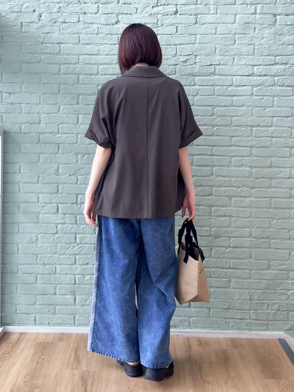 𝐜𝐡𝐢𝐤𝐚さんの「SHOO･LA･RUE｜【高レビュー/洗濯機可/セットアップ可】軽凛(かろりん) 半袖ジャケット」を使ったコーディネート