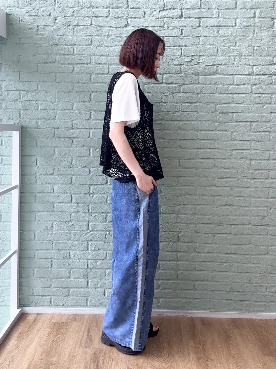 𝐜𝐡𝐢𝐤𝐚さんの「SHOO･LA･RUE｜【高レビュー/洗濯機可/セットアップ可】軽凛(かろりん) 半袖ジャケット」を使ったコーディネート