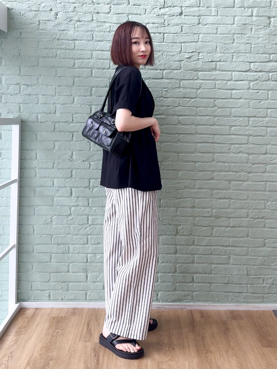 𝐜𝐡𝐢𝐤𝐚さんの「SHOO･LA･RUE｜【高レビュー/洗濯機可/セットアップ可】軽凛(かろりん) 半袖ジャケット」を使ったコーディネート