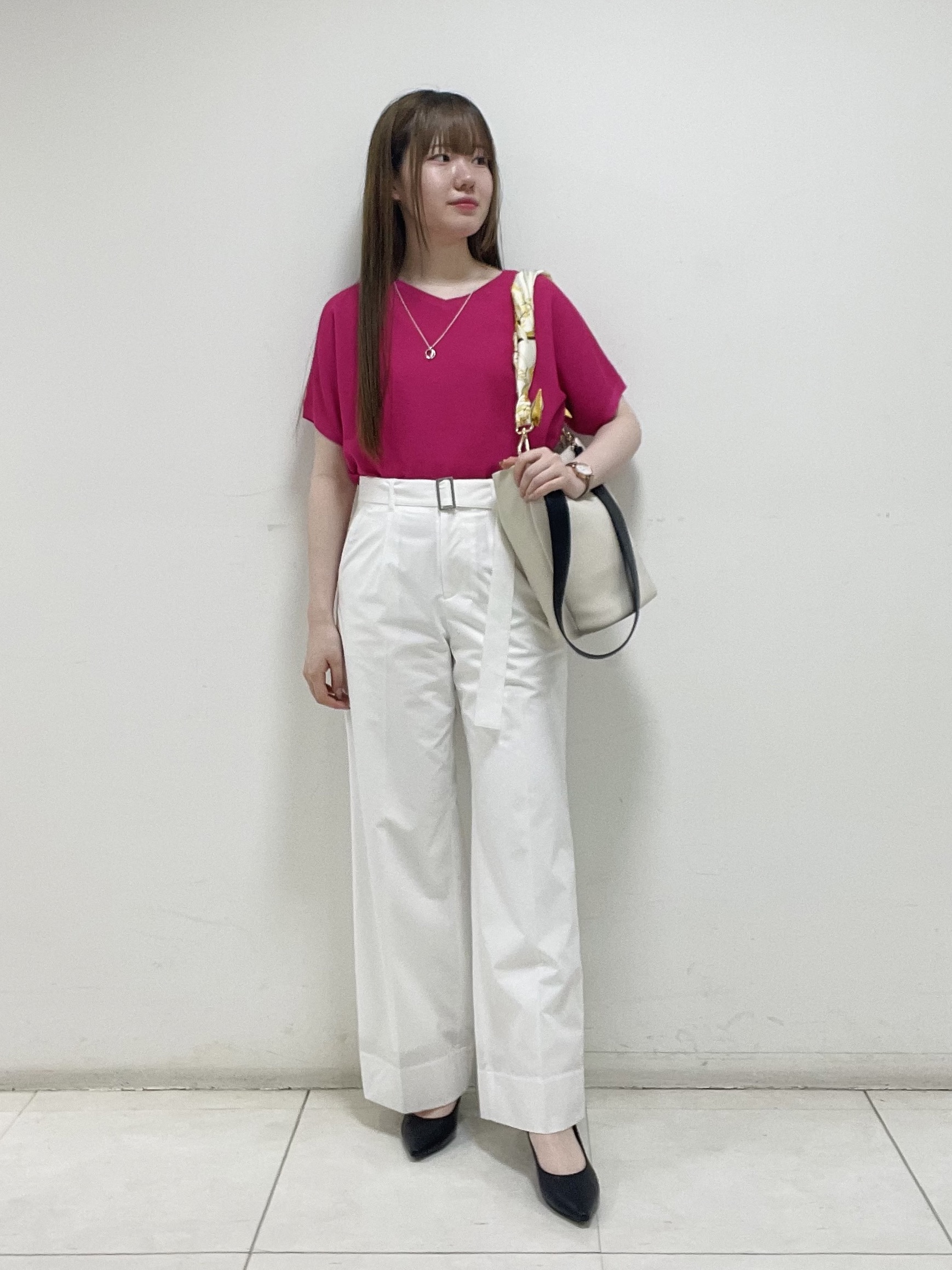 mさんの「INDIVI｜【洗える／メッシュ素材／SETUP可能】半袖シアージャケット」を使ったコーディネート