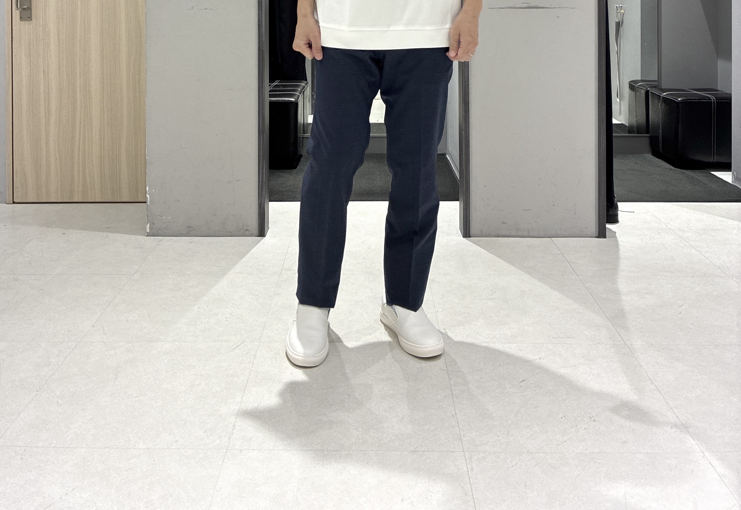 わいずみさんの「TAKEO KIKUCHI｜【通気性】トリコットサッカー 7分袖シャツ」を使ったコーディネート