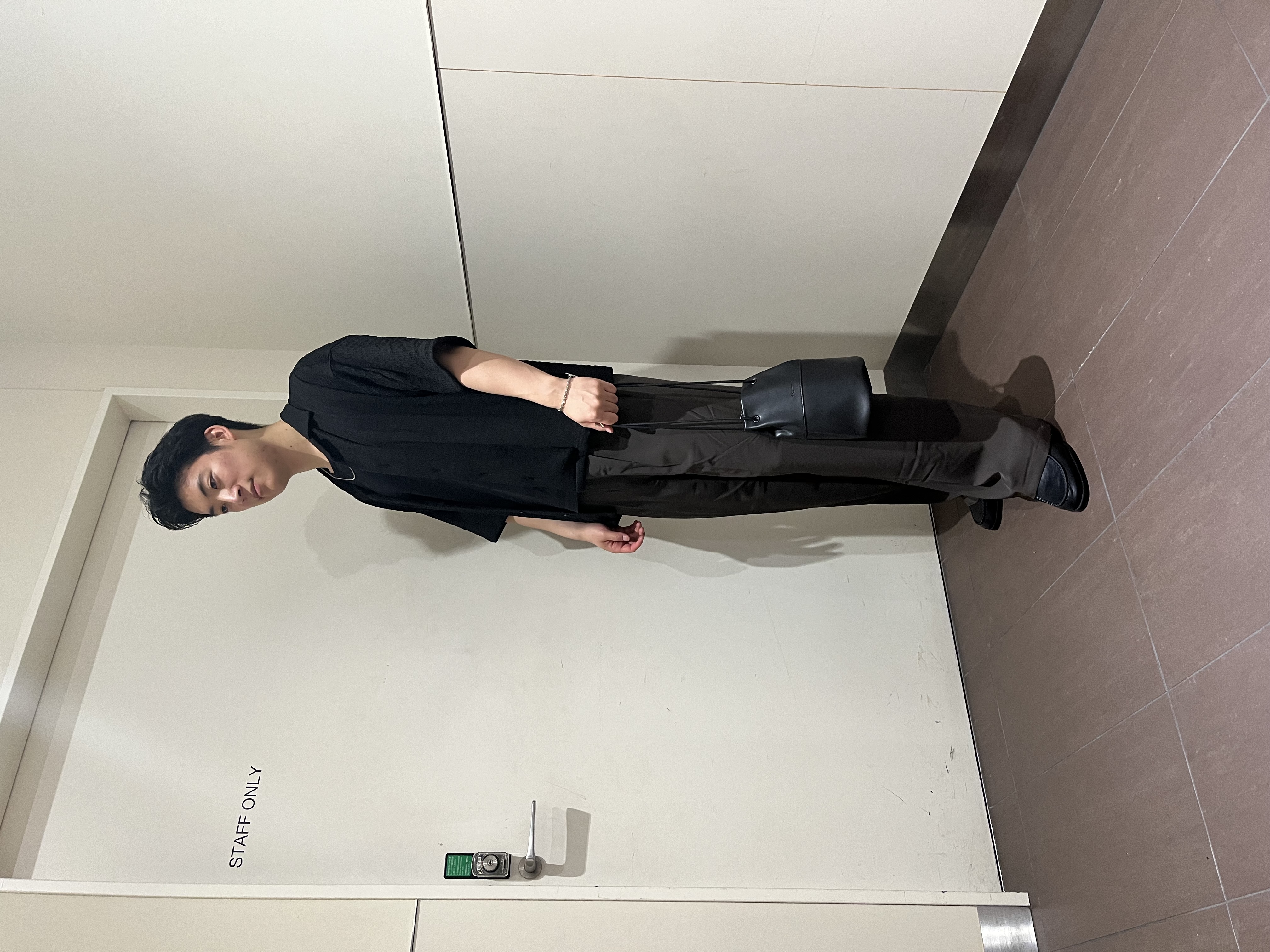 RITSUKIさんの「tk.TAKEO KIKUCHI｜【接触冷感／ストレッチ】トロミワイドストレート」を使ったコーディネート