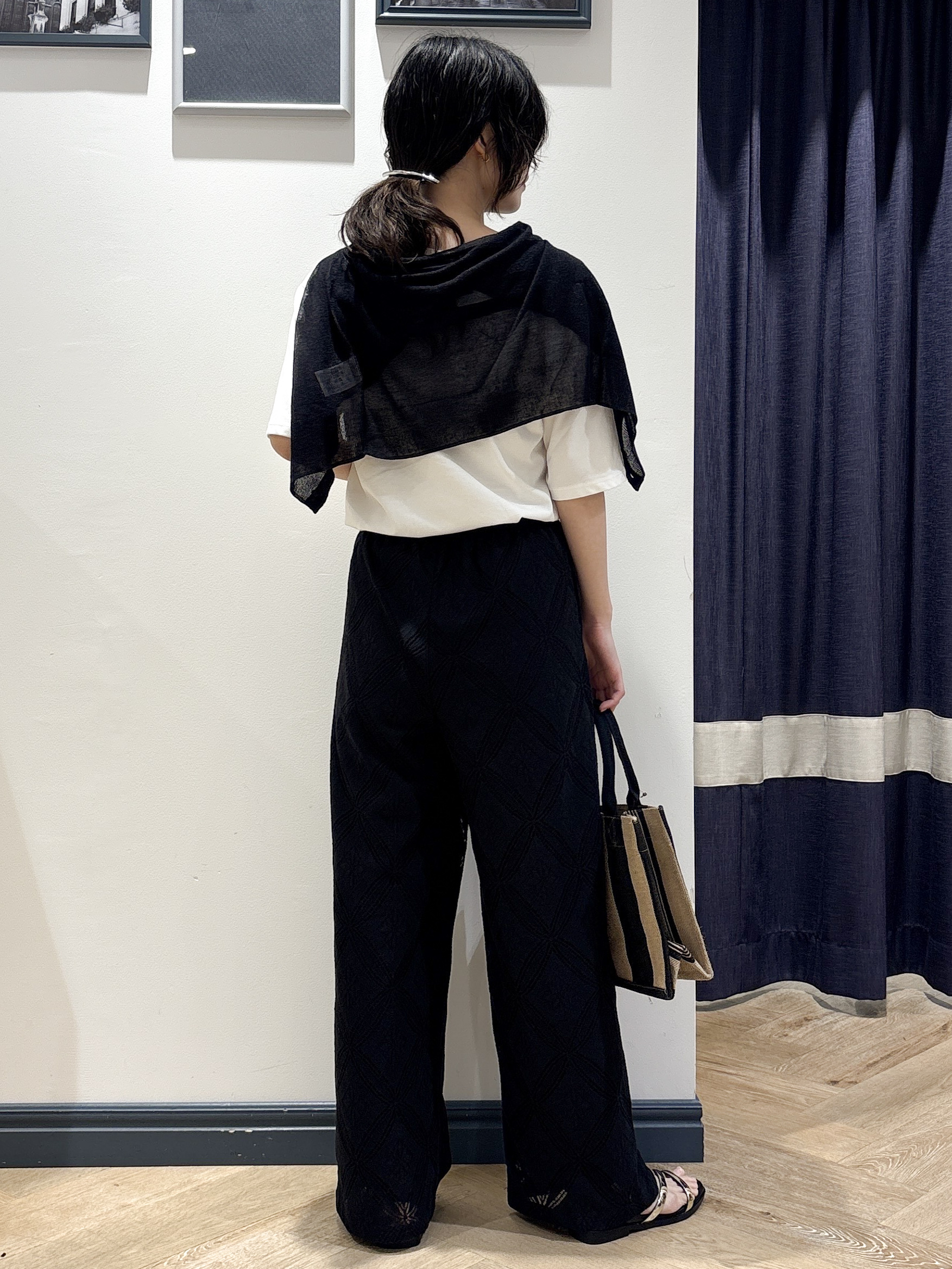 ayakaさんの「grove｜高評価！【洗える/名品】大人の透け感、シアーカーディガン」を使ったコーディネート