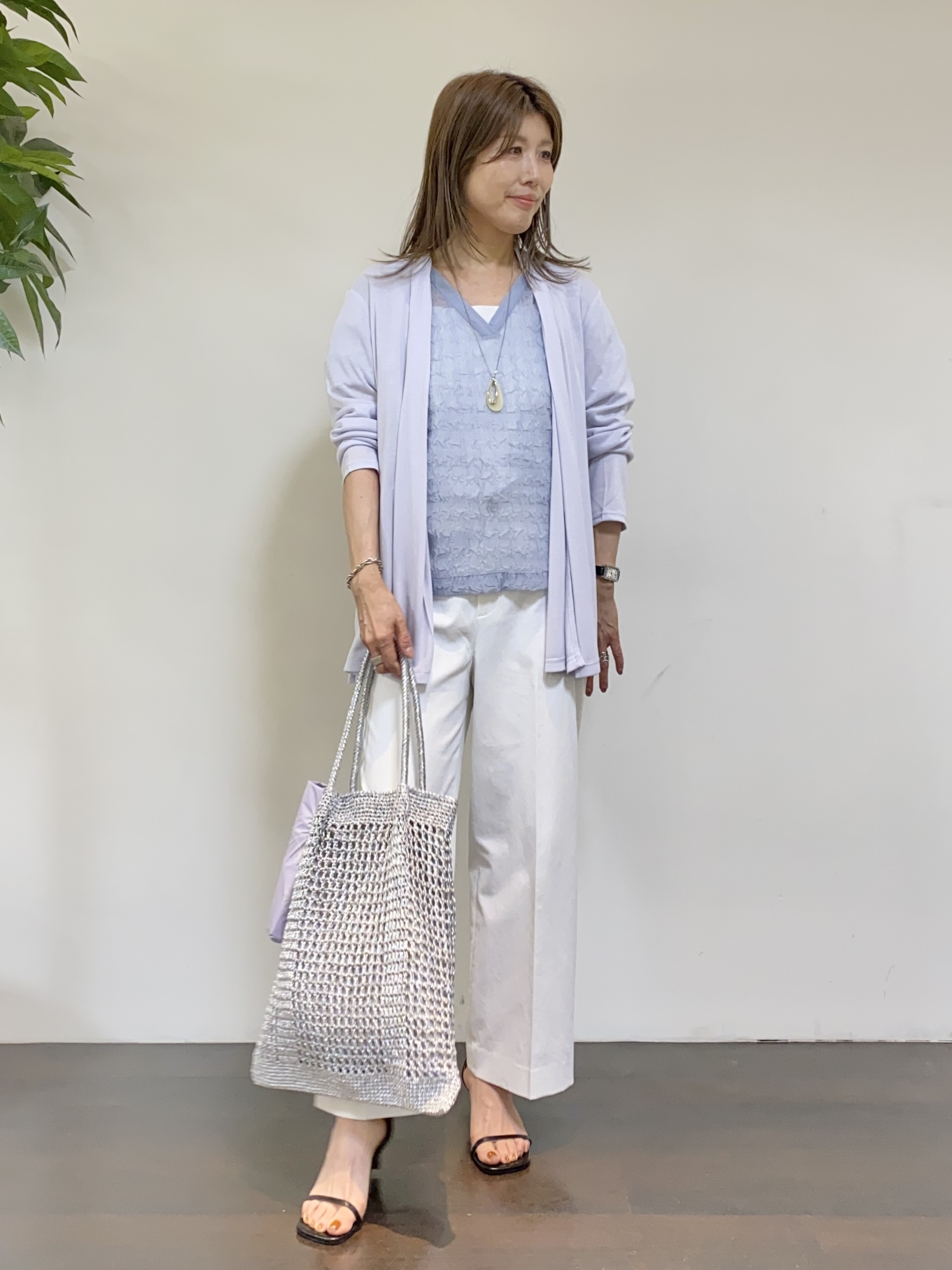 tomoさんの「UNTITLED｜◆【接触冷感/UV機能/遮熱】ジャージカーディガン」を使ったコーディネート