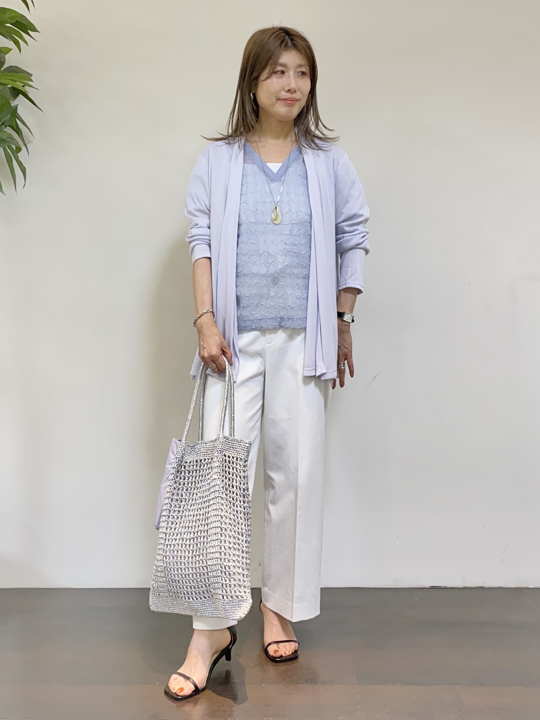 tomoさんの「UNTITLED｜◆【接触冷感/UV機能/遮熱】ジャージカーディガン」を使ったコーディネート