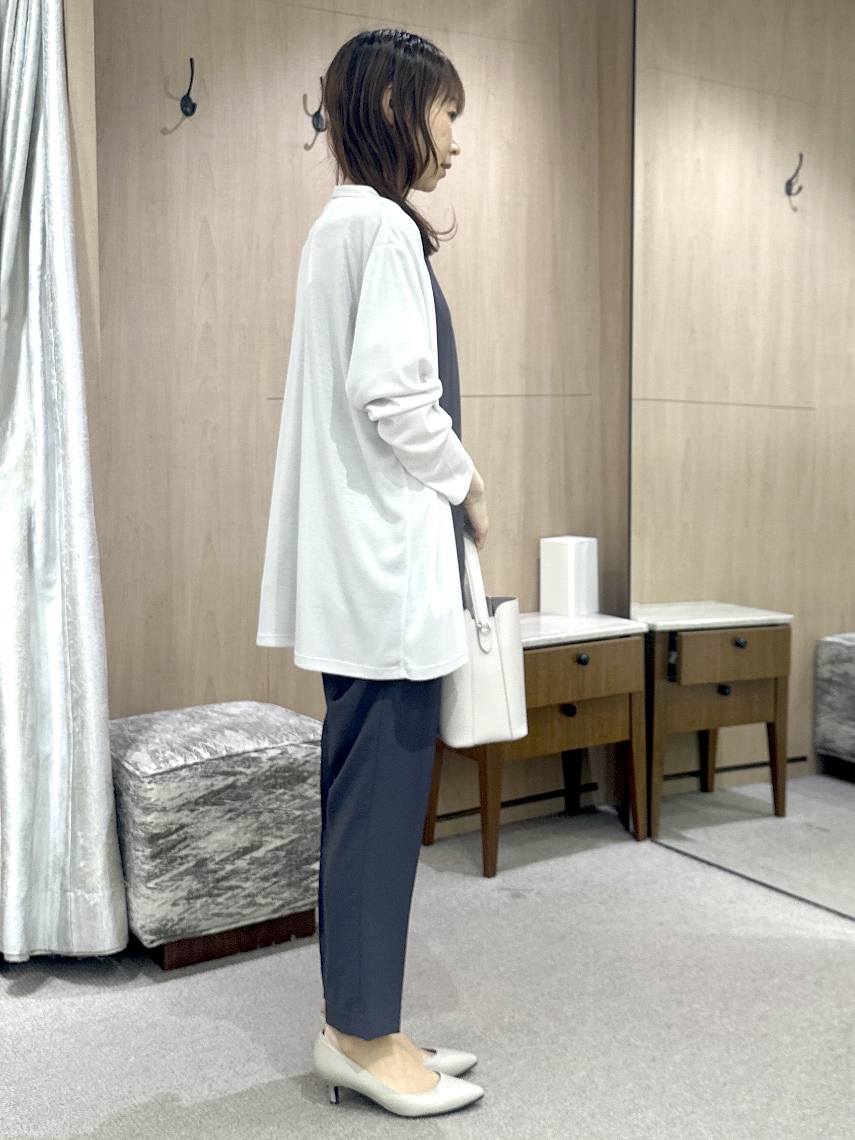 Miwaさんの「UNTITLED｜【接触冷感/UVカット/遮熱機能】フライスジャージカーディガン」を使ったコーディネート