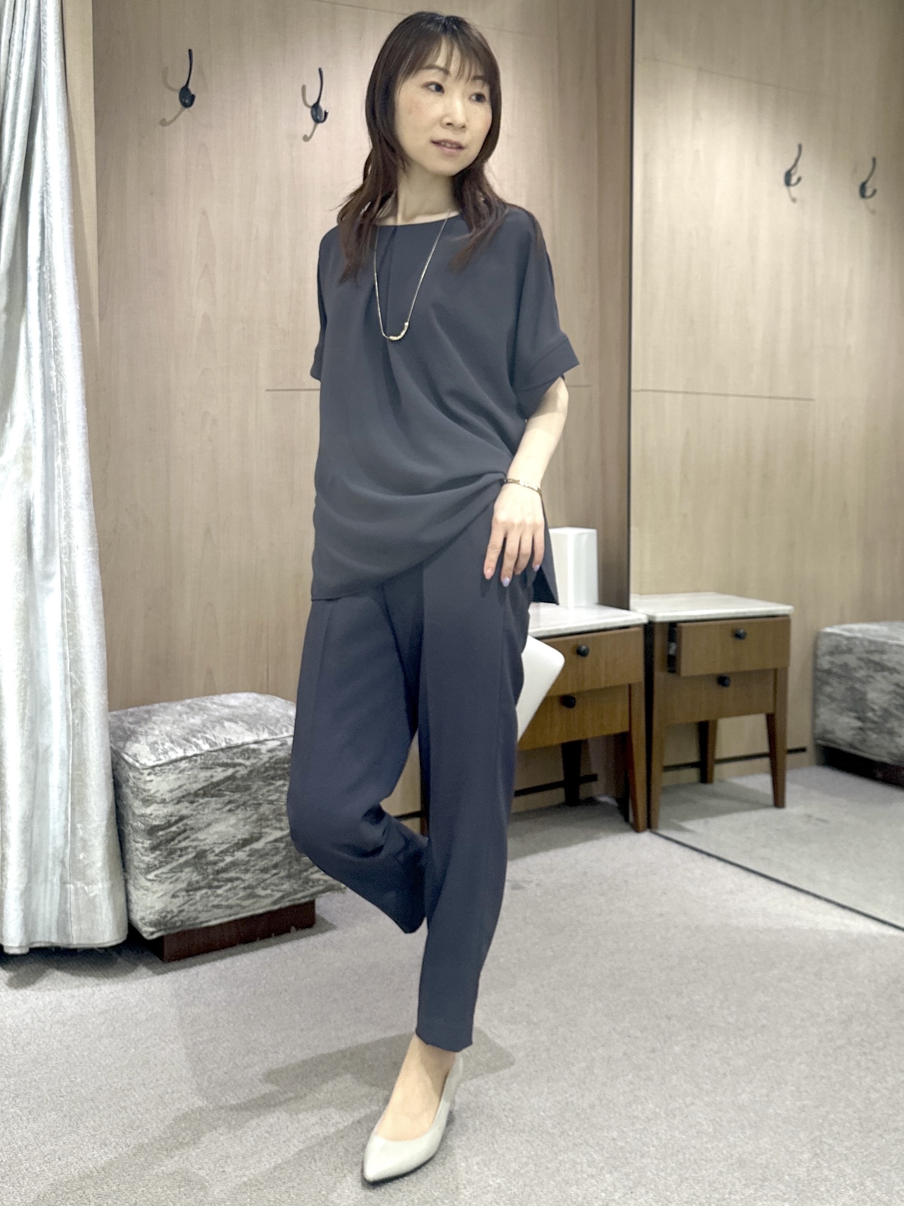 Miwaさんの「UNTITLED｜【接触冷感/UVカット/遮熱機能】フライスジャージカーディガン」を使ったコーディネート