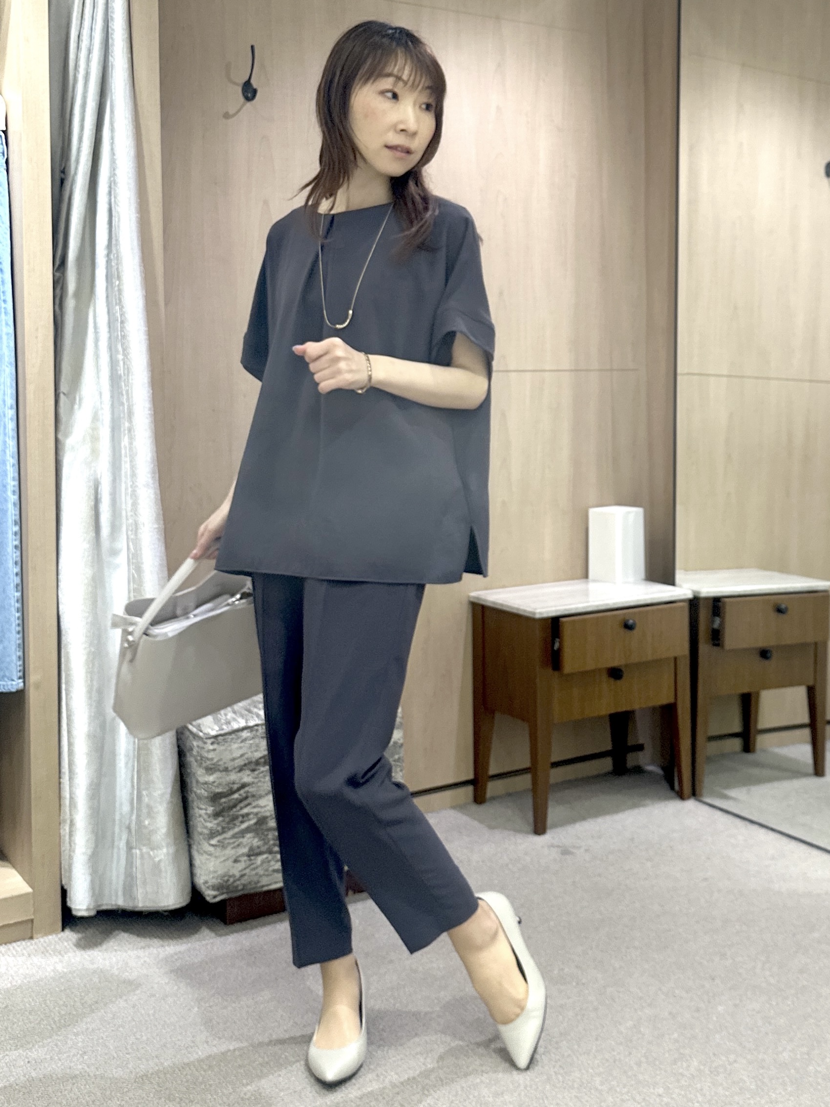 Miwaさんの「UNTITLED｜【接触冷感/UVカット/遮熱機能】フライスジャージカーディガン」を使ったコーディネート