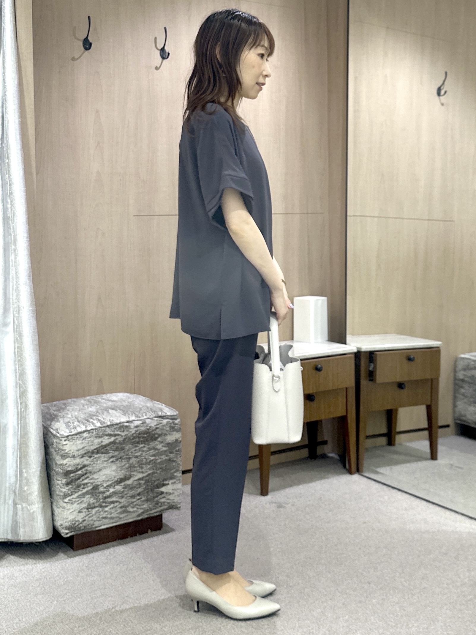Miwaさんの「UNTITLED｜【接触冷感/UVカット/遮熱機能】フライスジャージカーディガン」を使ったコーディネート