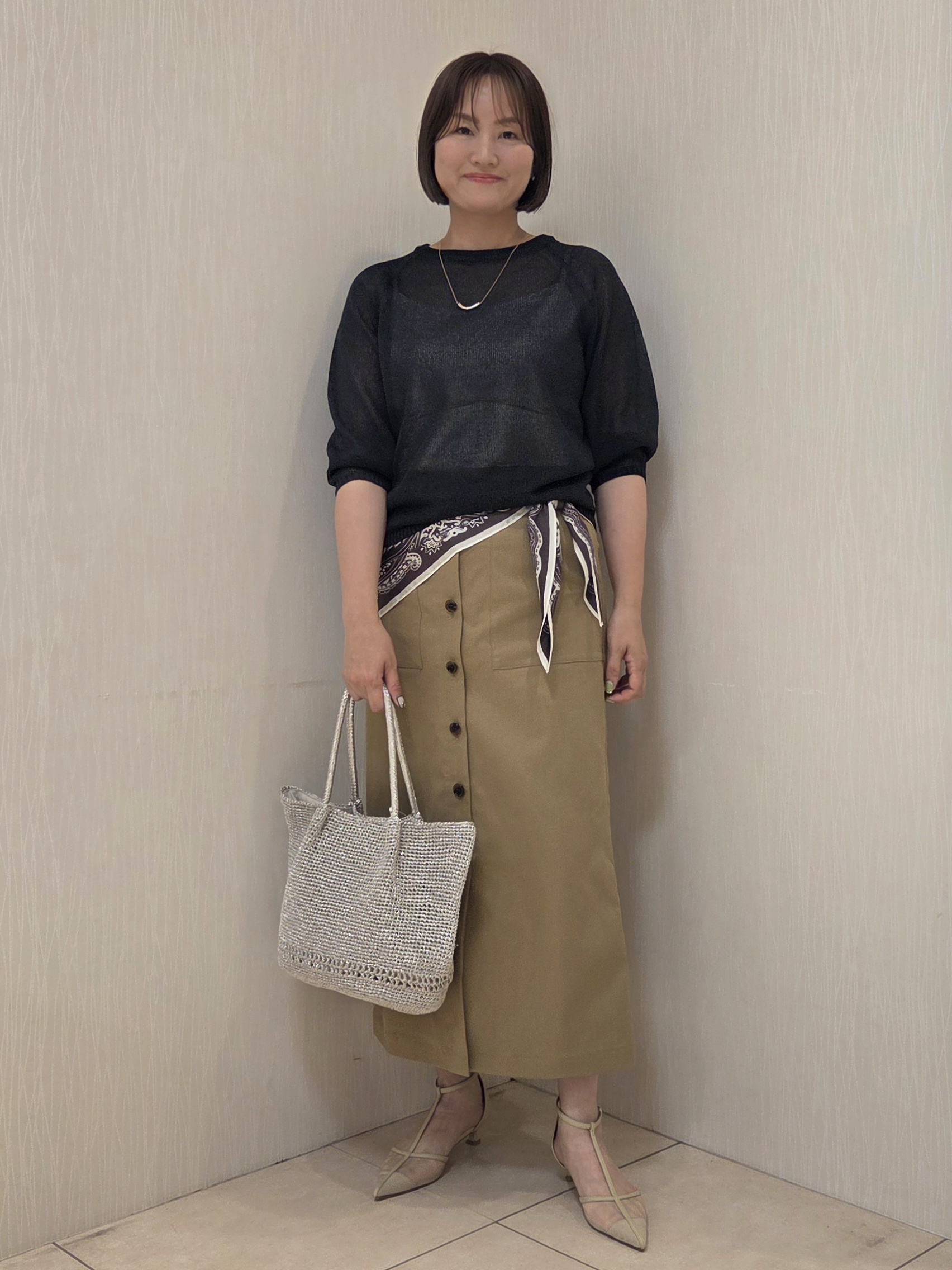 naokoさんの「UNTITLED｜【洗える/ゆったり】クルーネックドライニット」を使ったコーディネート