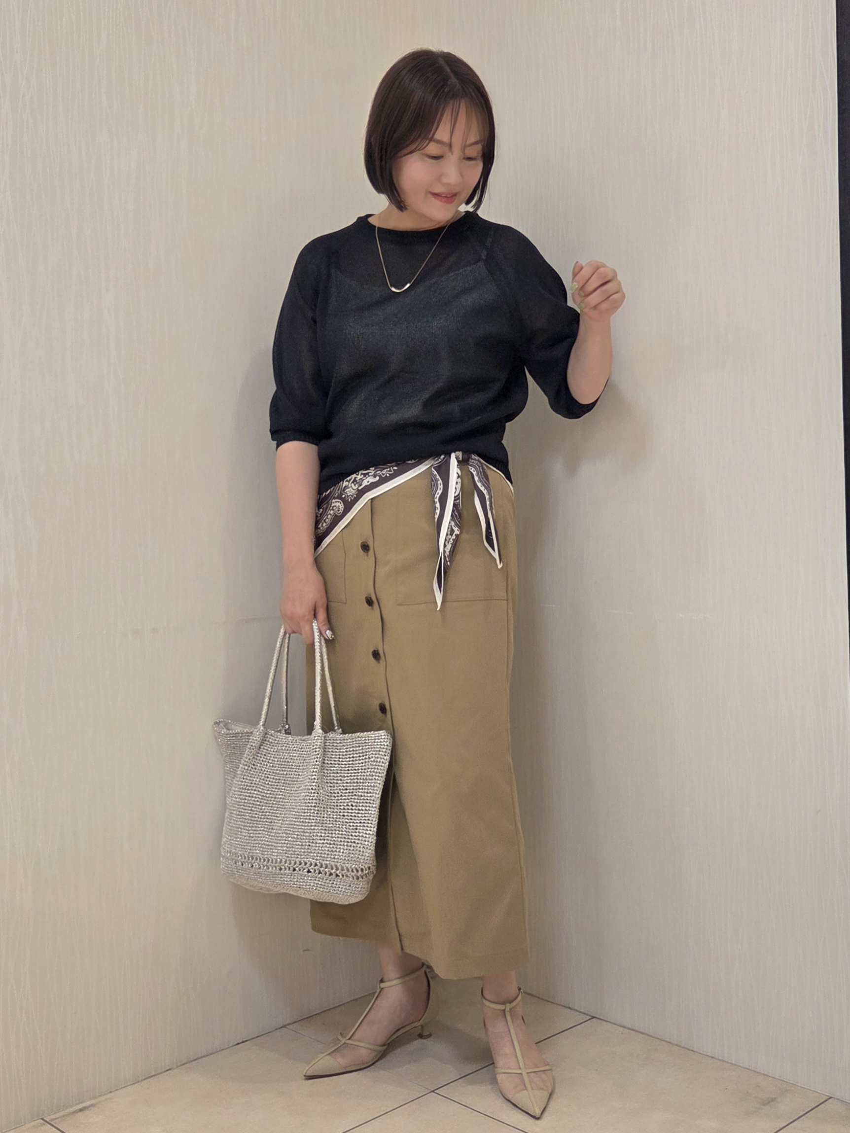 naokoさんの「UNTITLED｜【洗える/ゆったり】クルーネックドライニット」を使ったコーディネート