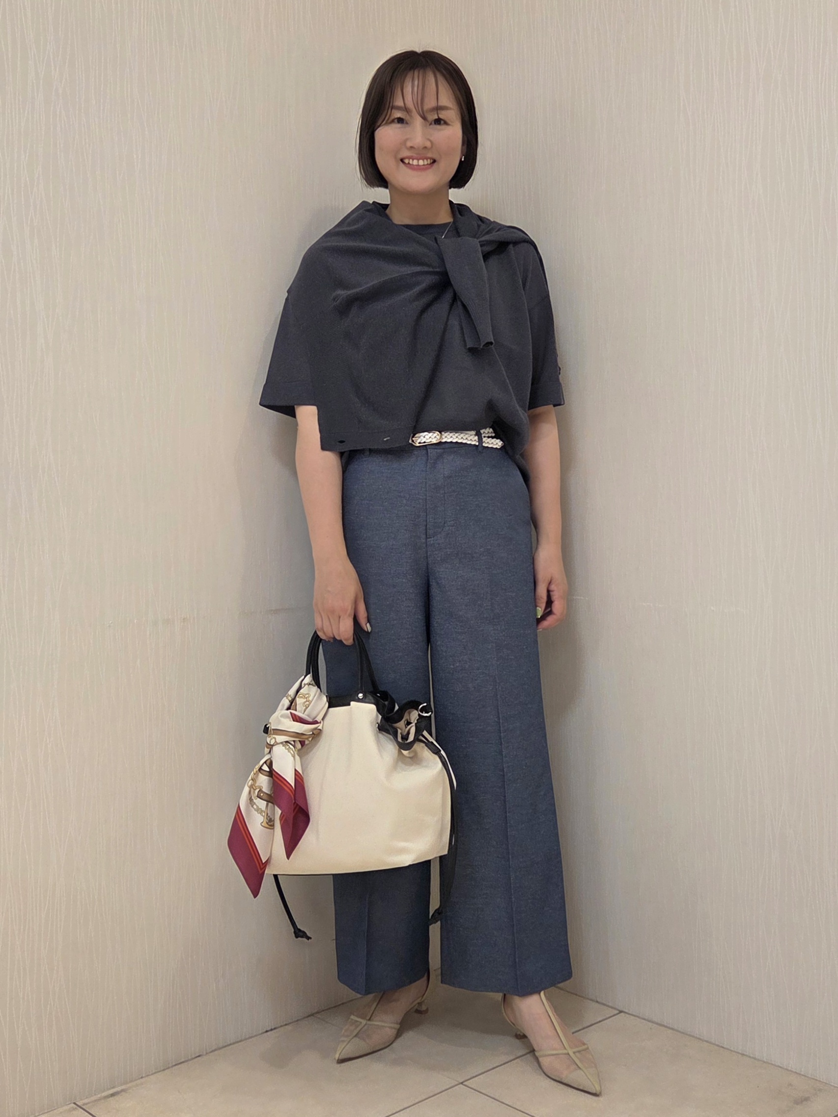 naokoさんの「UNTITLED｜【アンサンブル可/シアー】リネンエステルカーディガン」を使ったコーディネート