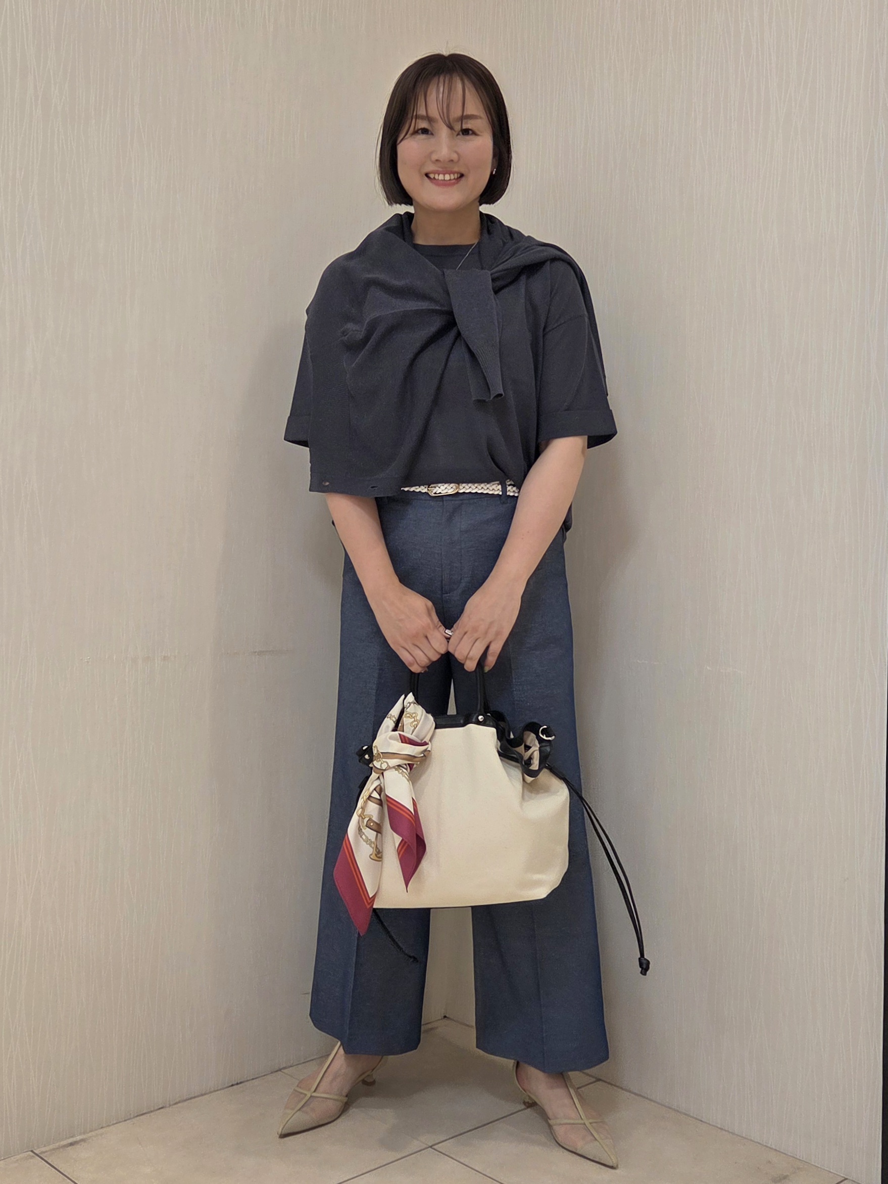 naokoさんの「UNTITLED｜【アンサンブル可/シアー】リネンエステルカーディガン」を使ったコーディネート