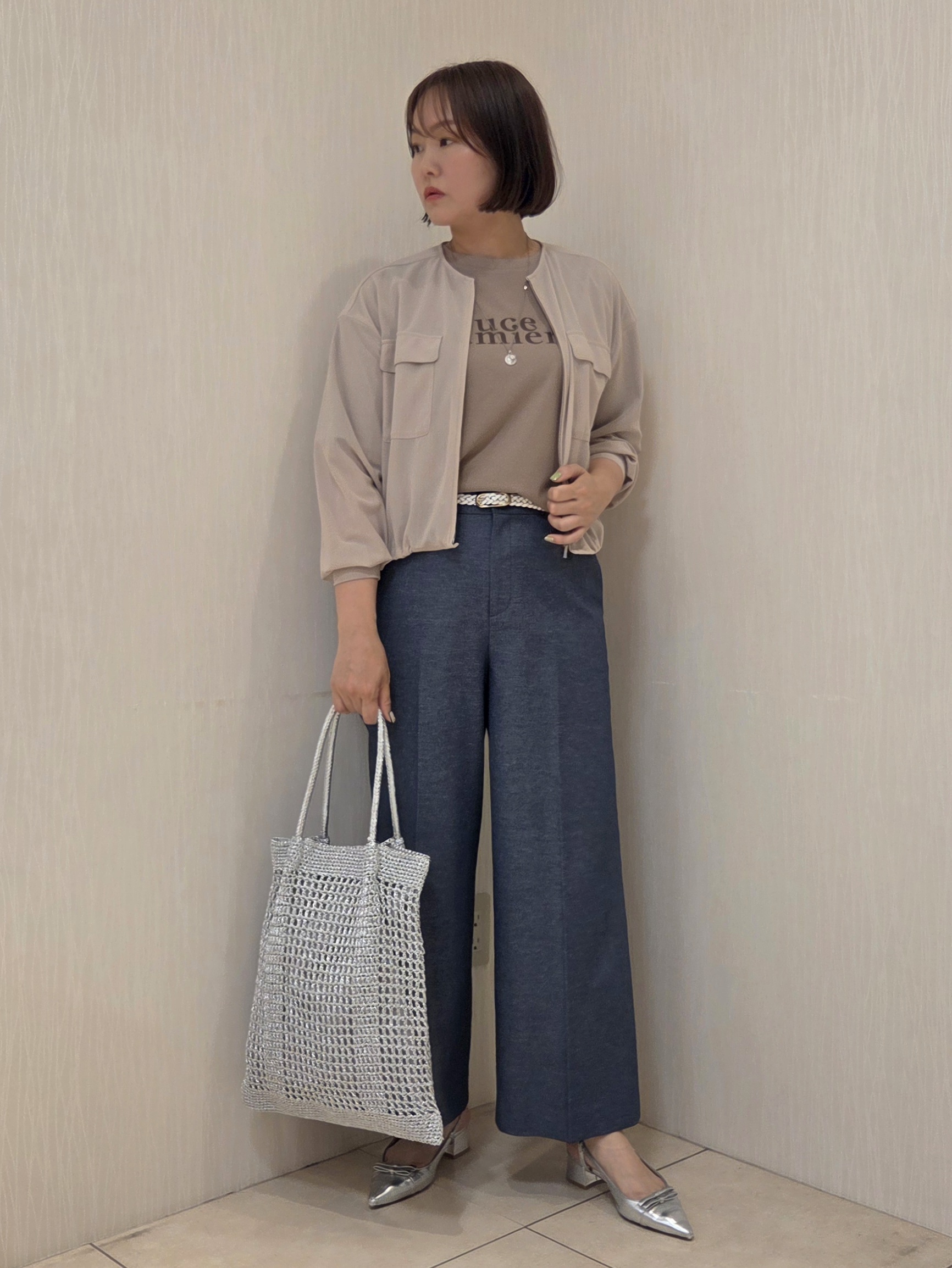 naokoさんの「UNTITLED｜◆【洗える】シアーブルゾン」を使ったコーディネート