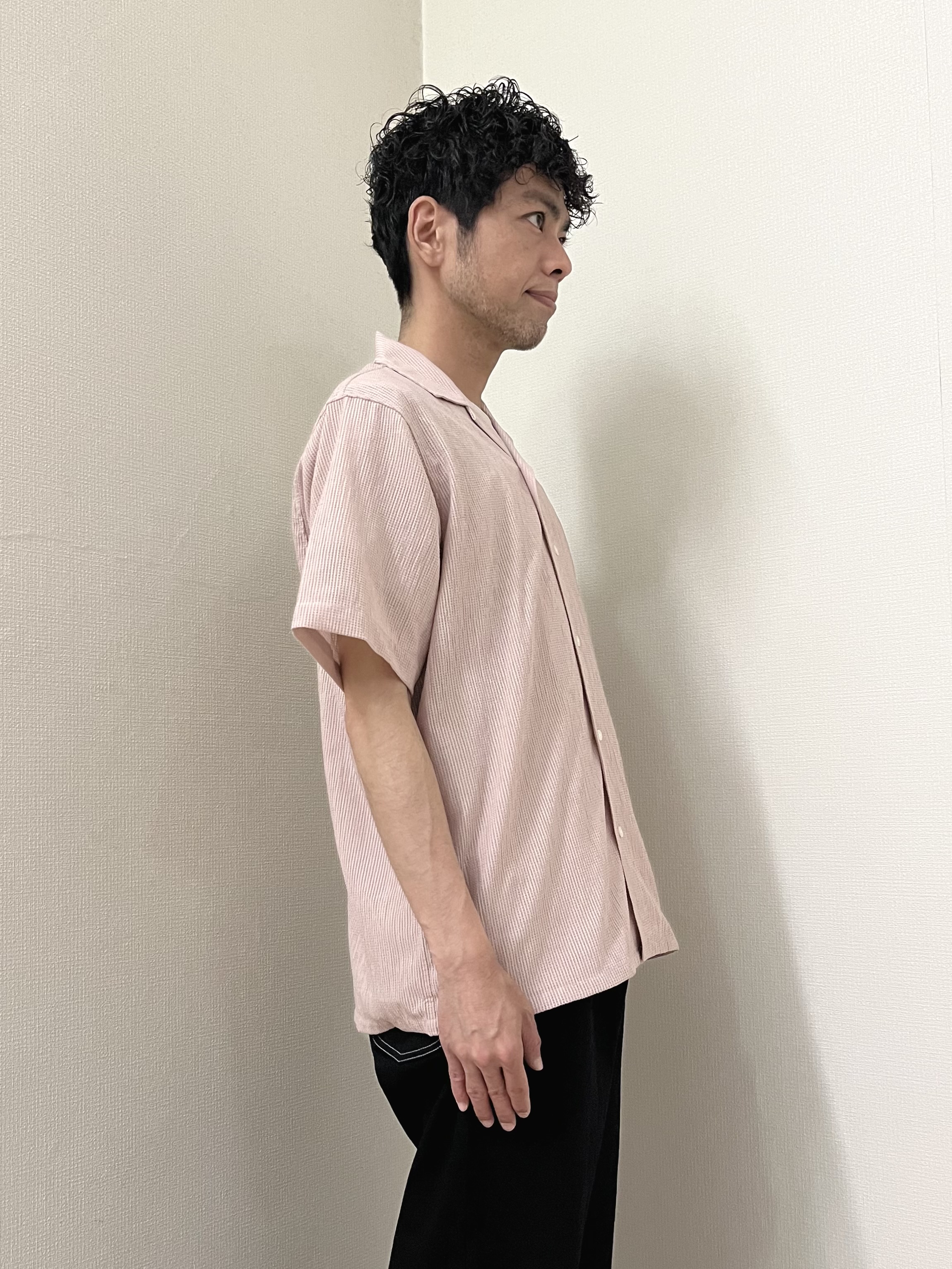 URAさんの「TAKEO KIKUCHI｜【通気性】トリコットサッカー オープンカラー シャツ」を使ったコーディネート