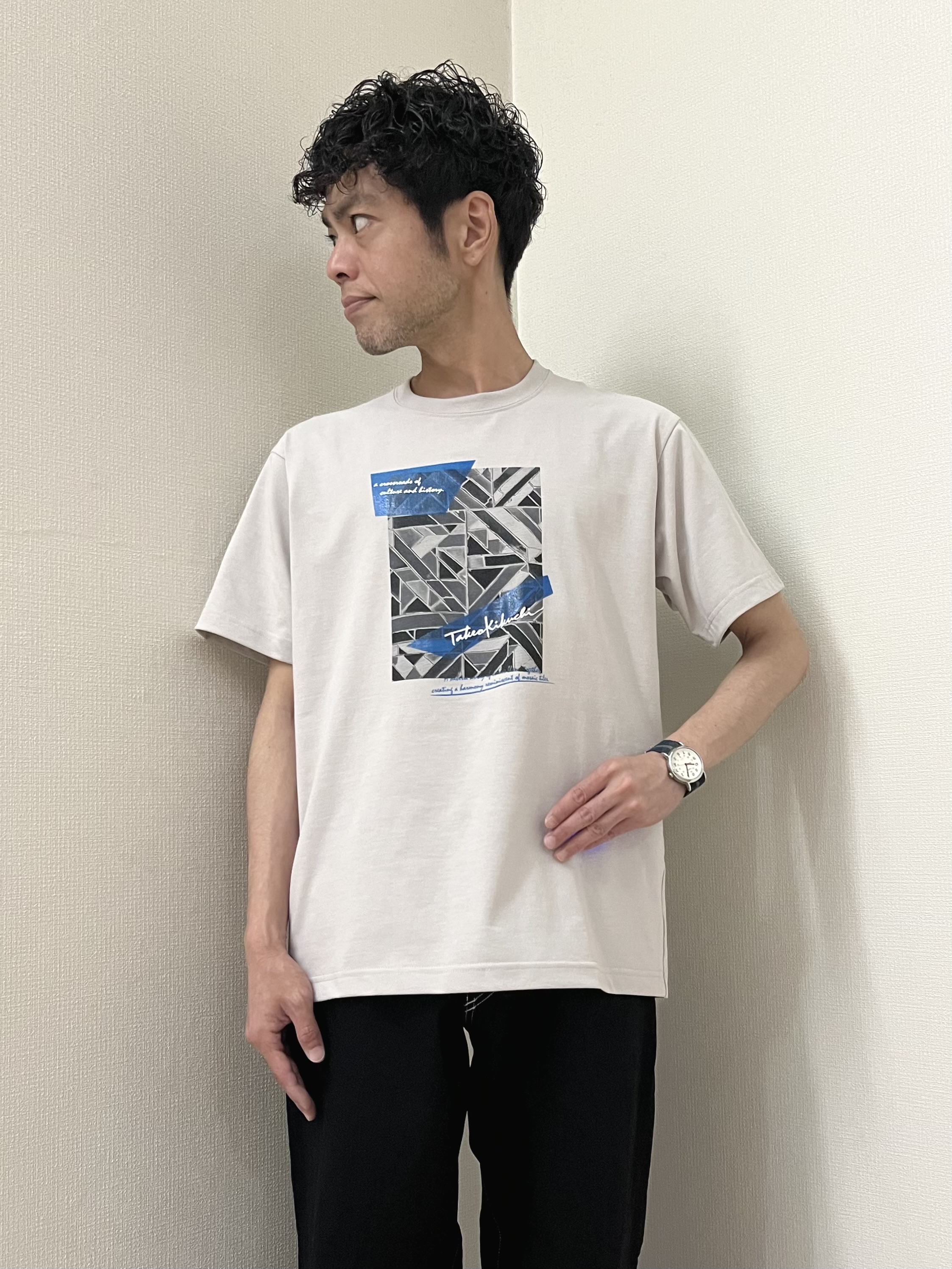 URAさんの「TAKEO KIKUCHI｜【BOWLER HAT LABEL】トロピカルフローラル レーヨンシャツ」を使ったコーディネート