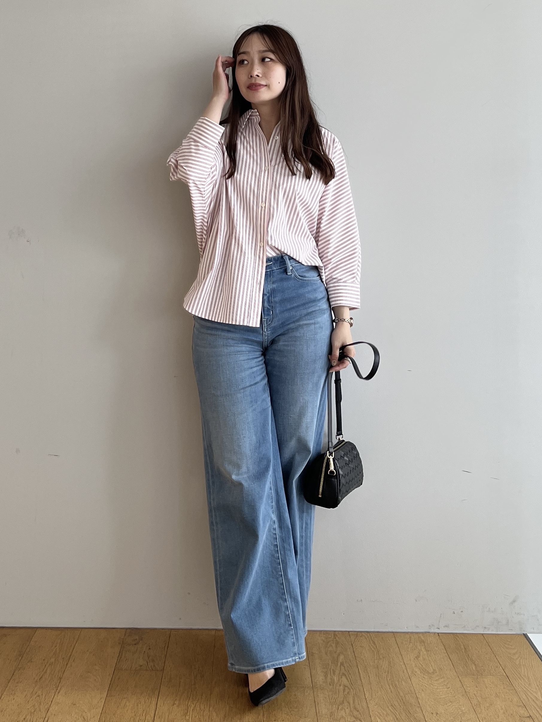 Saekoさんの「UNTITLED｜【接触冷感/吸水速乾/UVカット】ドルマンスリーブシャツ」を使ったコーディネート