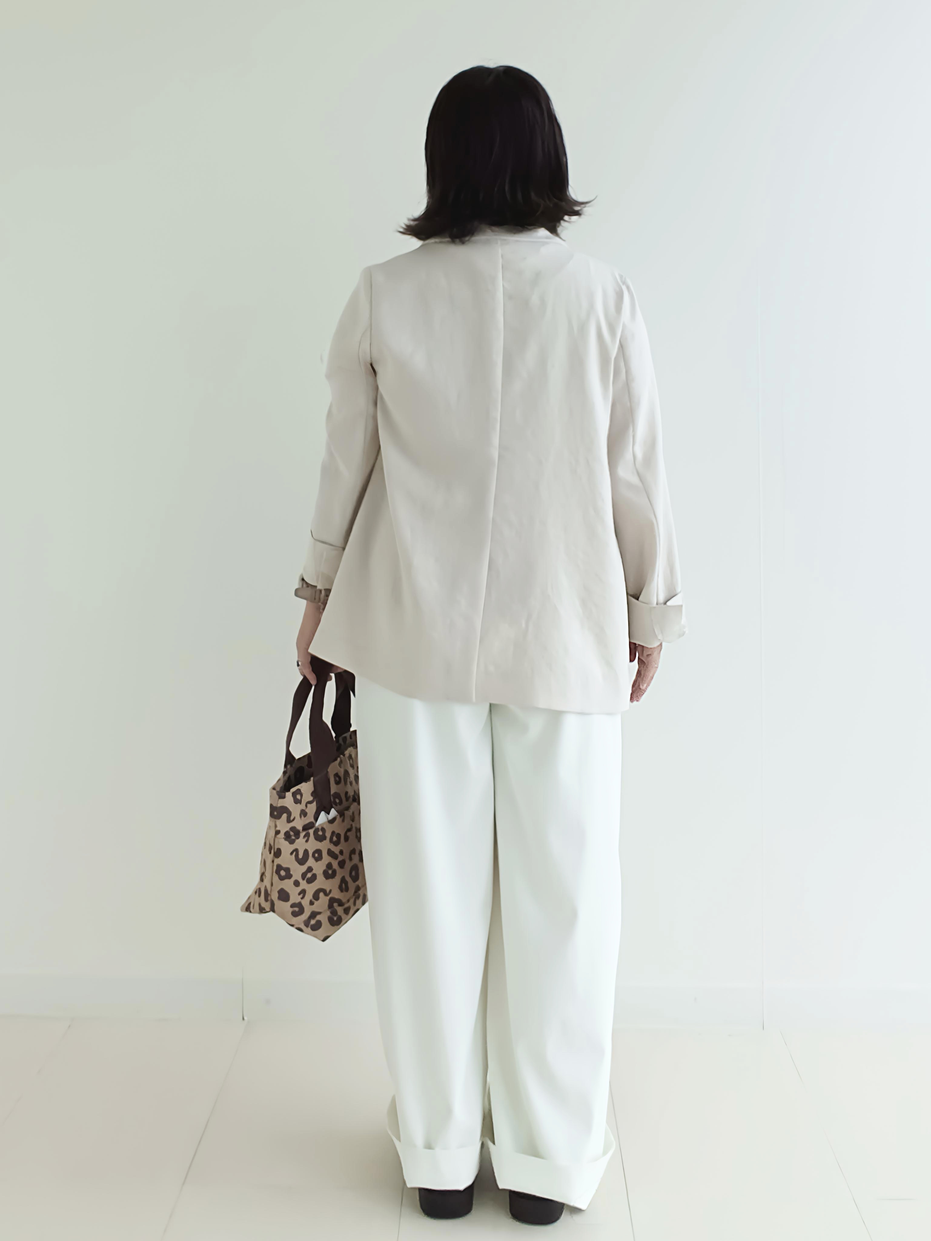 かなこさんの「OPAQUE.CLIP｜【UV／接触冷感】ダブルブレストジャケット《防シワ加工／洗える》」を使ったコーディネート
