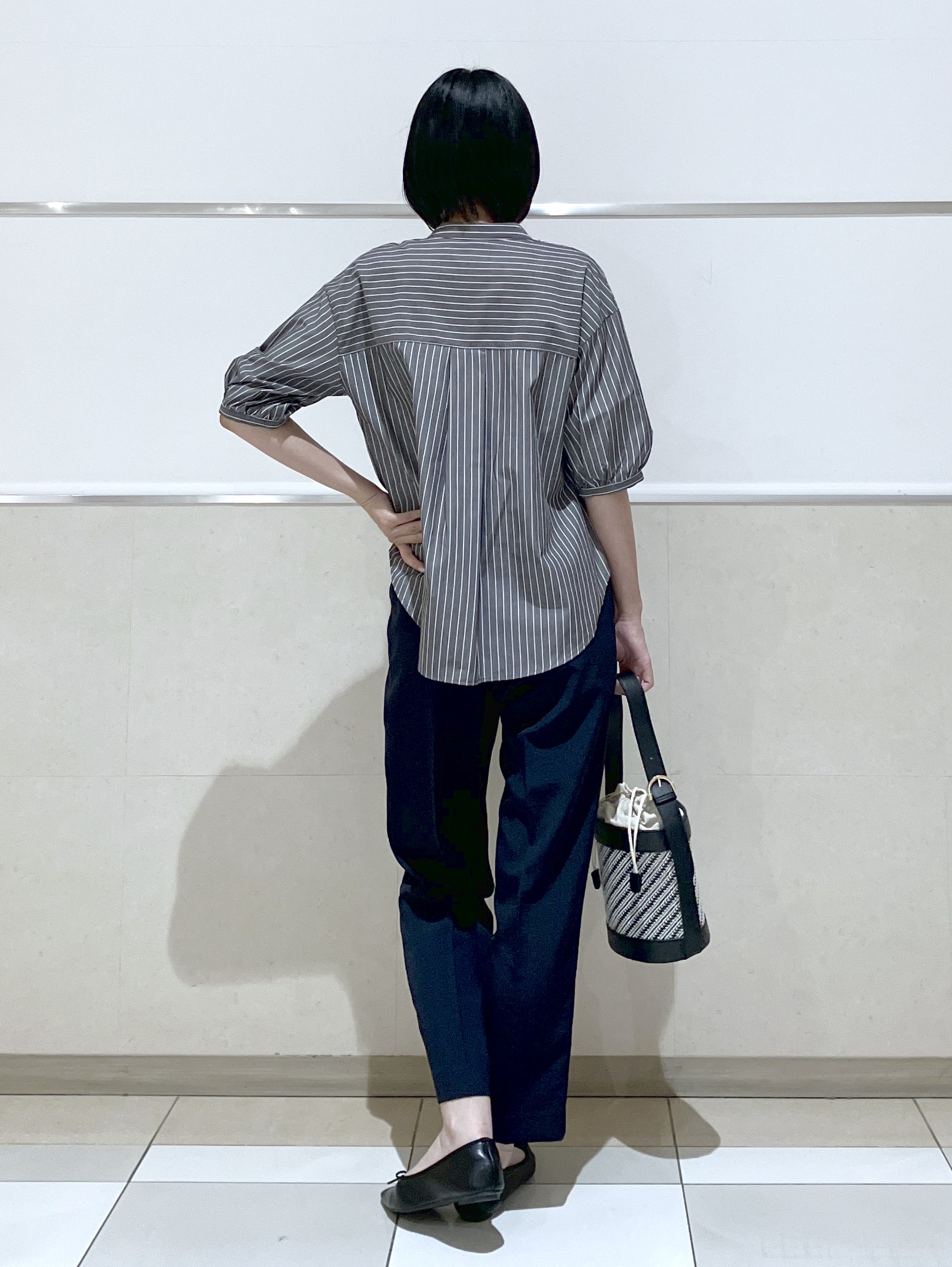 eriko さんの「Dessin｜【着映え/洗える】フロントフリル五分袖ブラウス」を使ったコーディネート