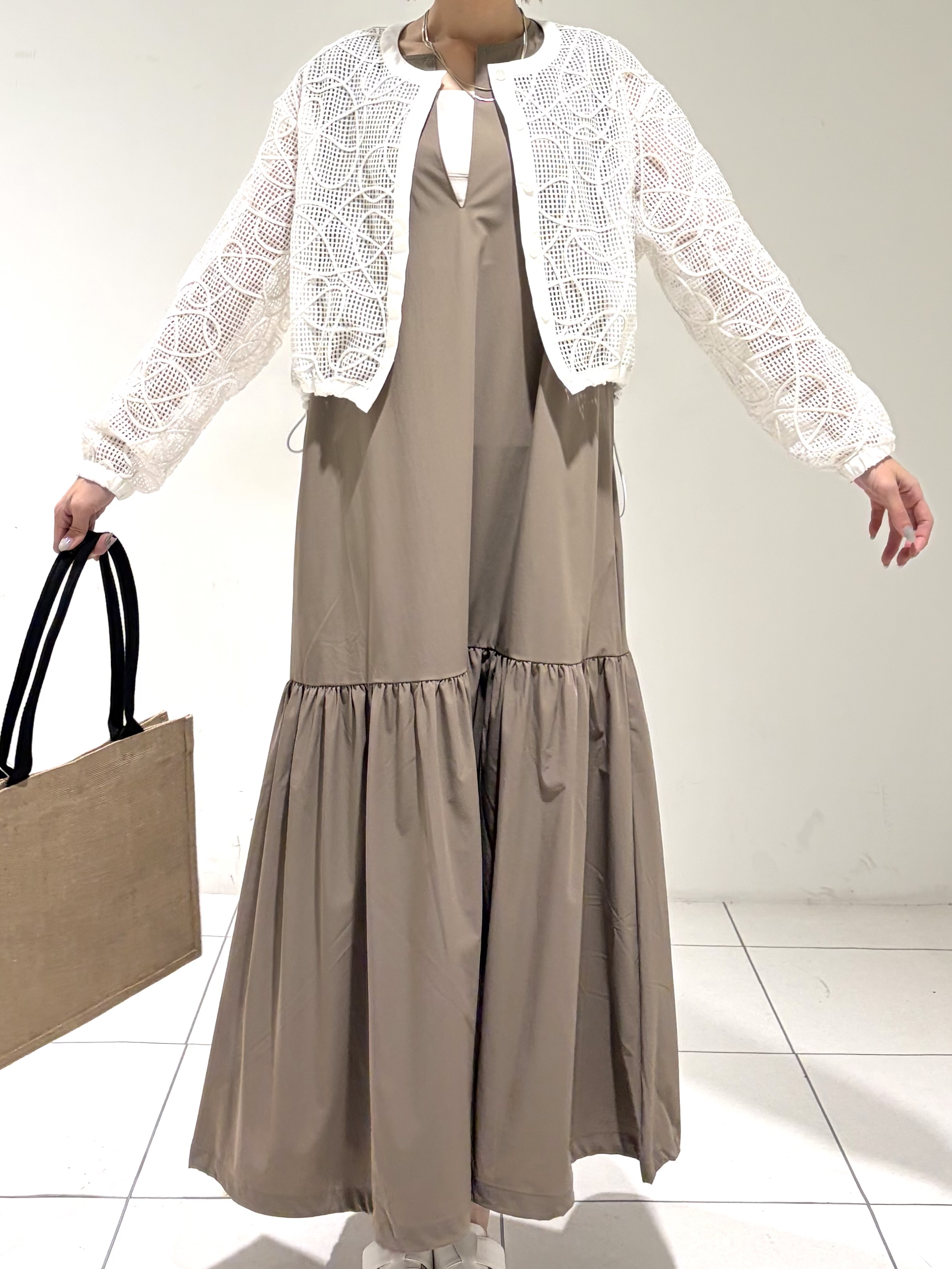 shioriさんの「INDIVI｜アートメッシュブルゾン」を使ったコーディネート
