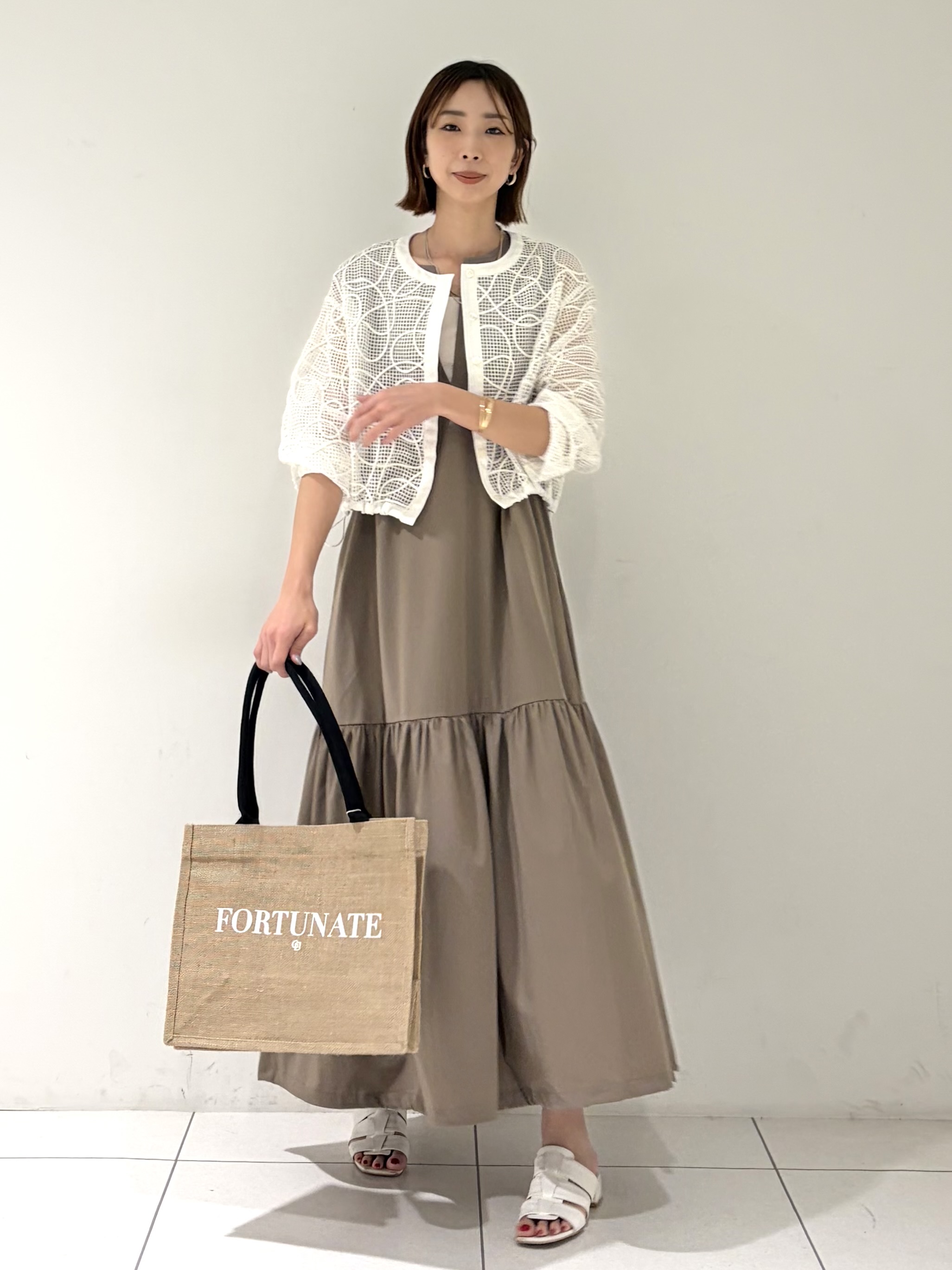 shioriさんの「INDIVI｜アートメッシュブルゾン」を使ったコーディネート