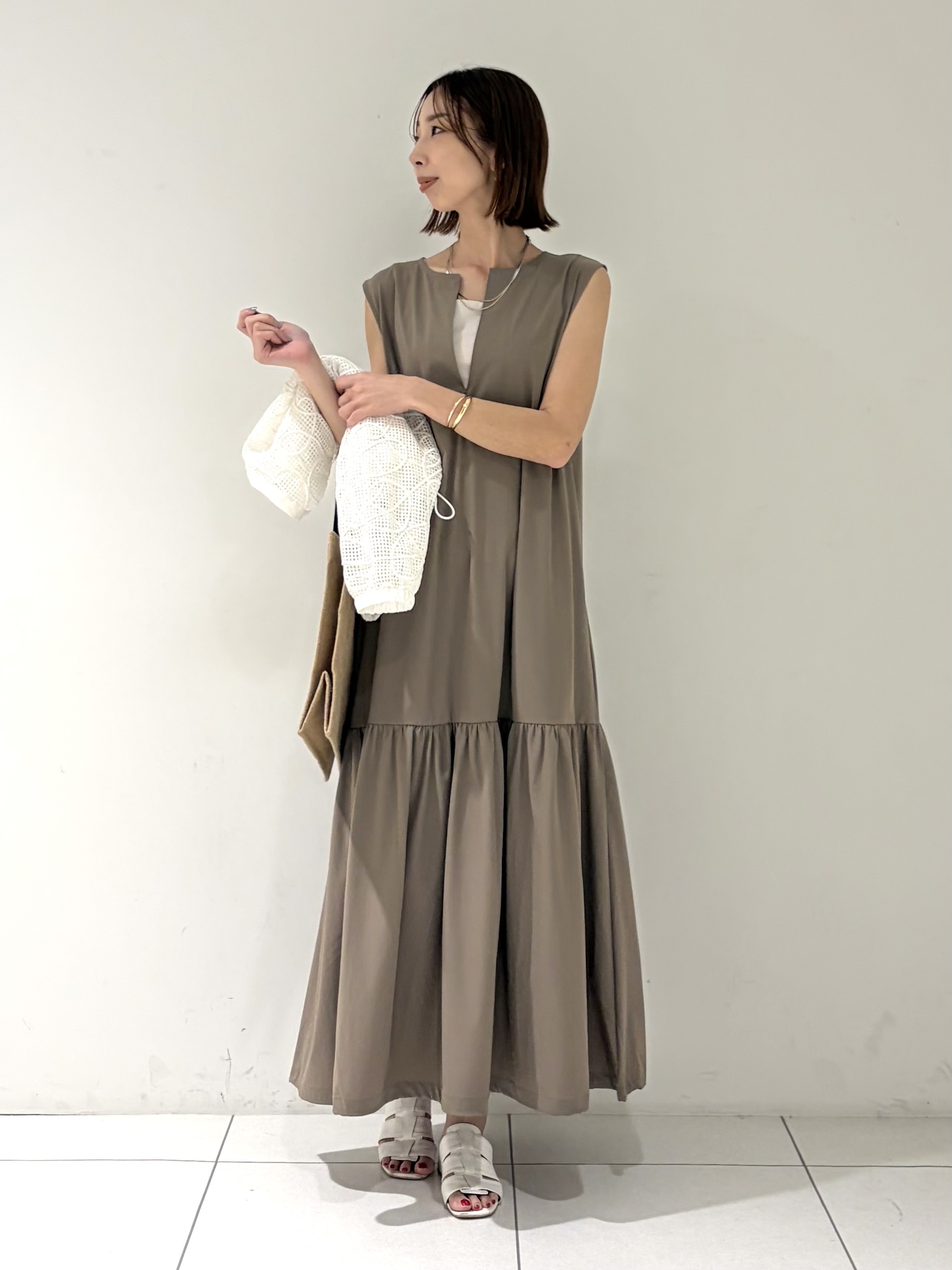 shioriさんの「INDIVI｜アートメッシュブルゾン」を使ったコーディネート