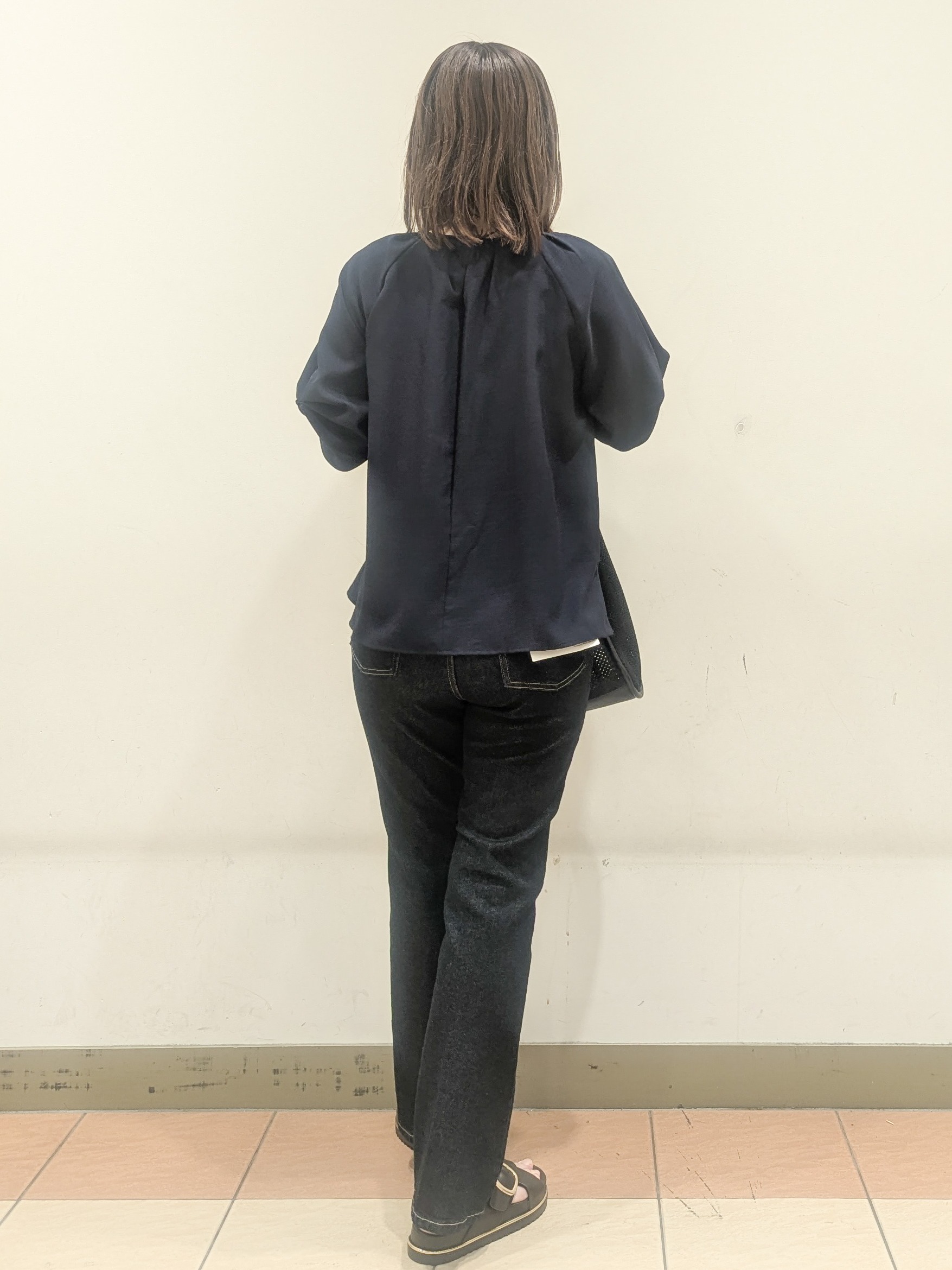 Miさんの「OPAQUE.CLIP｜【接触冷感／吸水速乾】リネンライク タックスリーブブラウス《セットアップ対応／洗濯機OK》」を使ったコーディネート