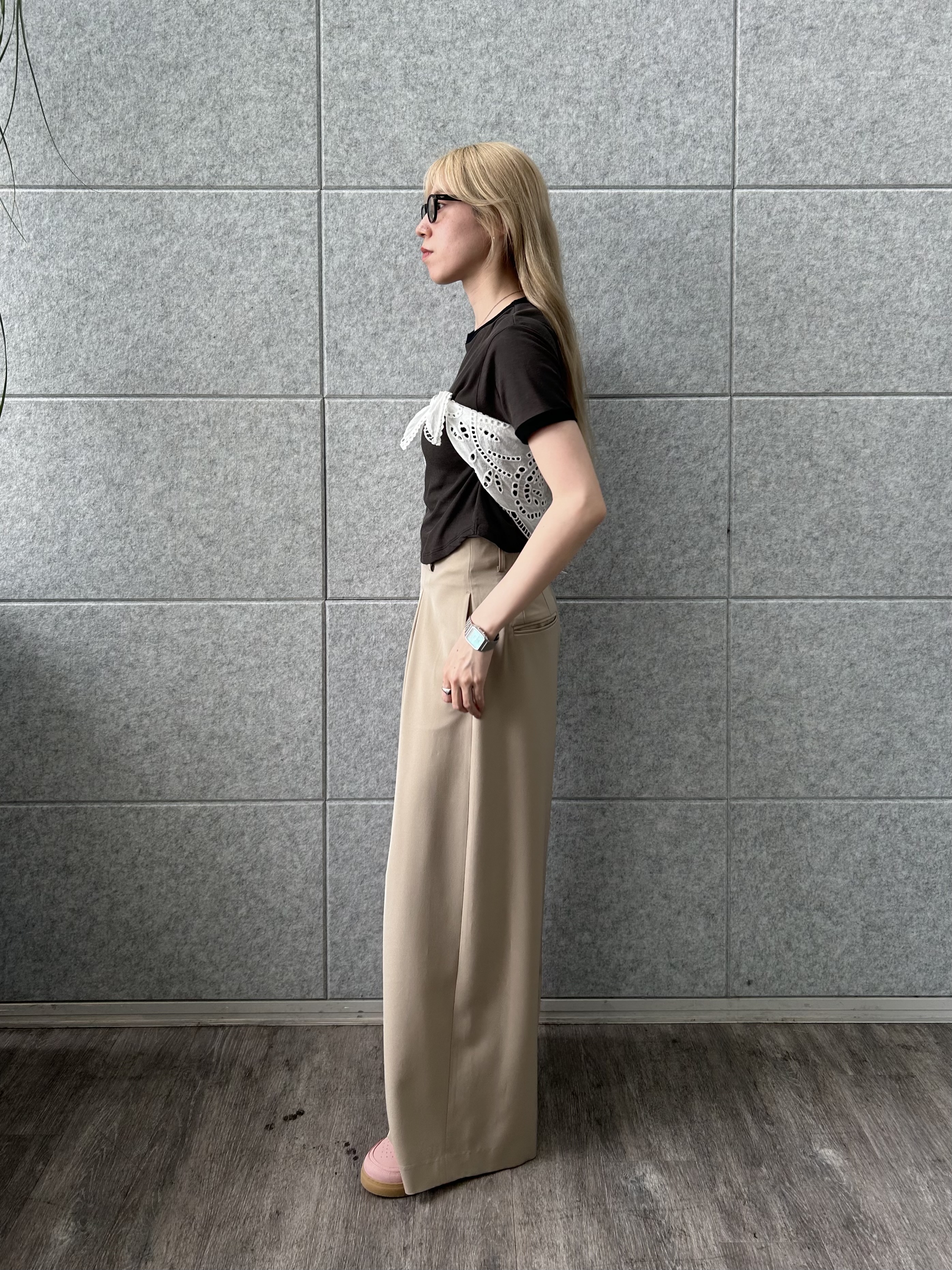 honoka Aさんの「CODE A｜sheer ringer tee」を使ったコーディネート