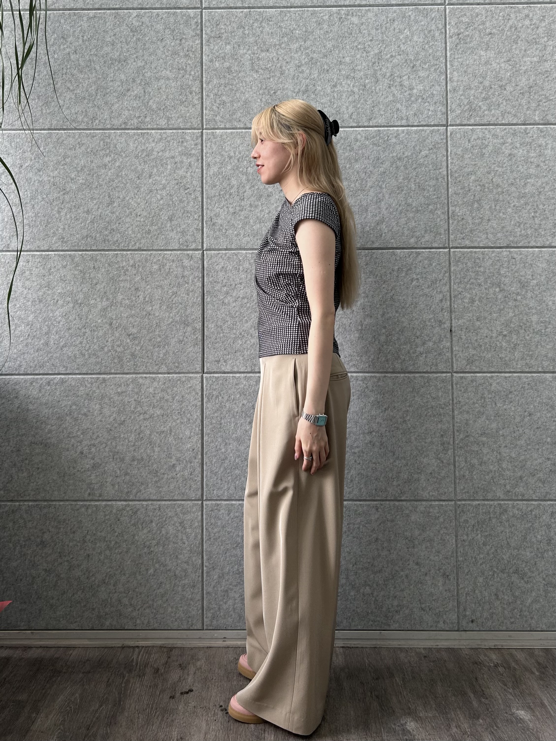 honoka Aさんの「CODE A｜gingham edge tops」を使ったコーディネート